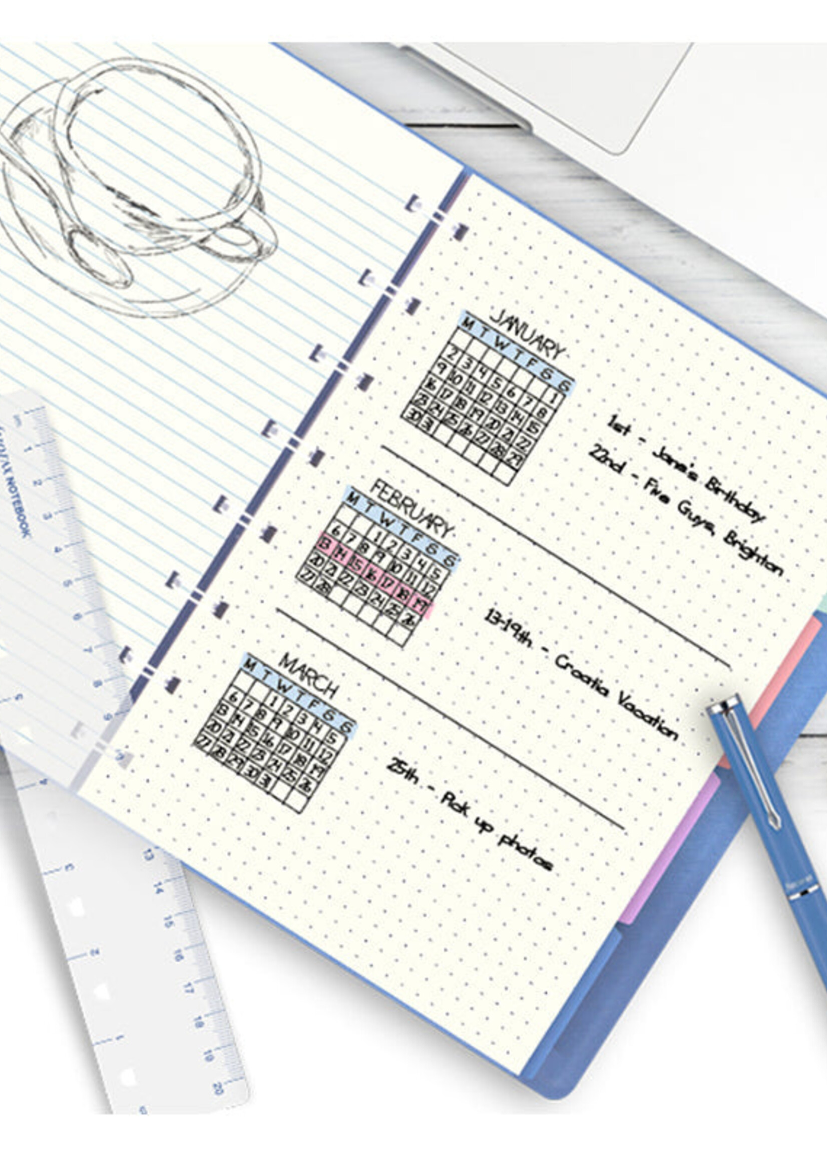 Filofax Notitieboek Vulling A5 Wit