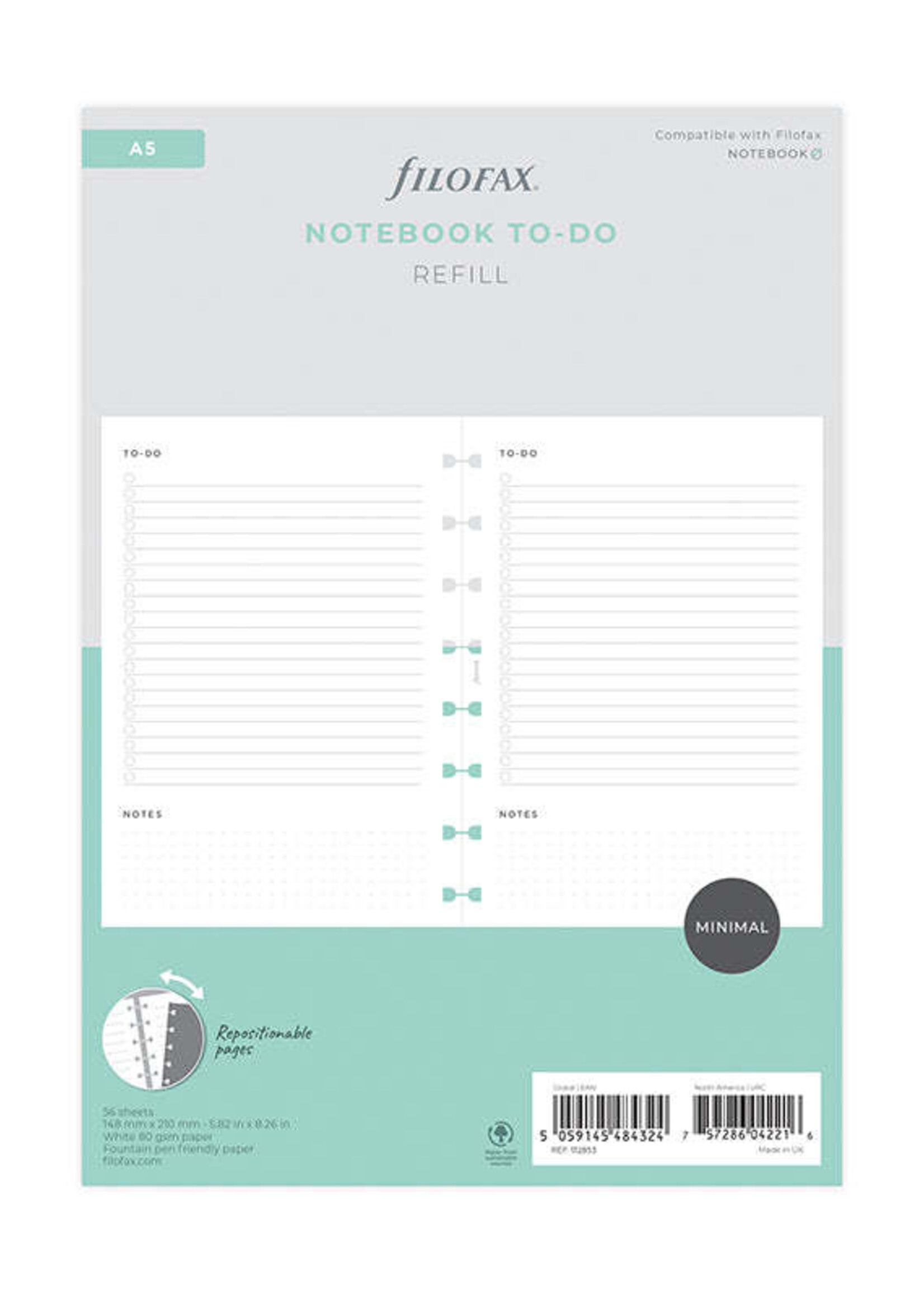 Filofax Notitieboek Vulling A5 Wit