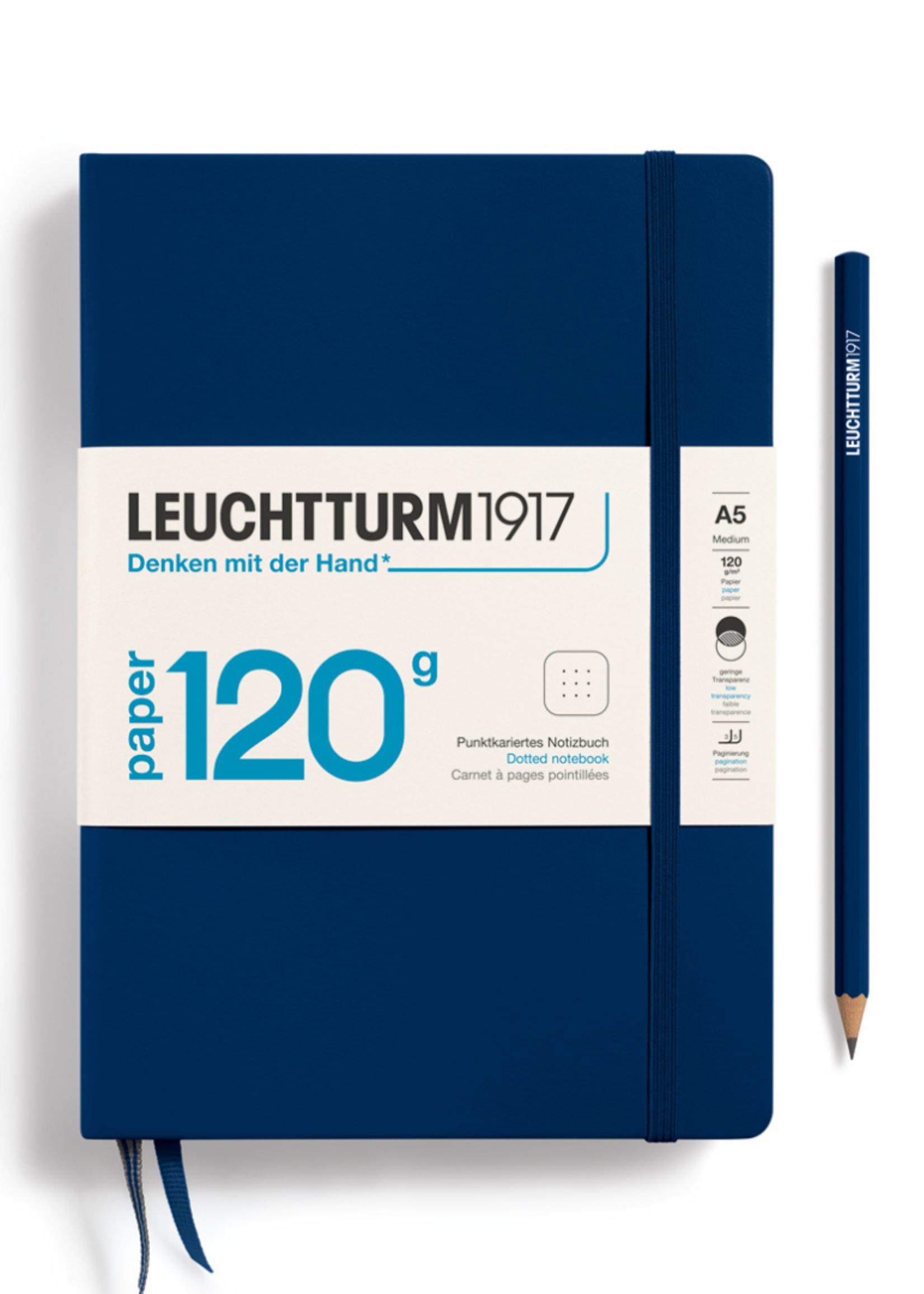 Leuchtturm1917 Notitieboek Medium 120 g/m² Navy Dotted
