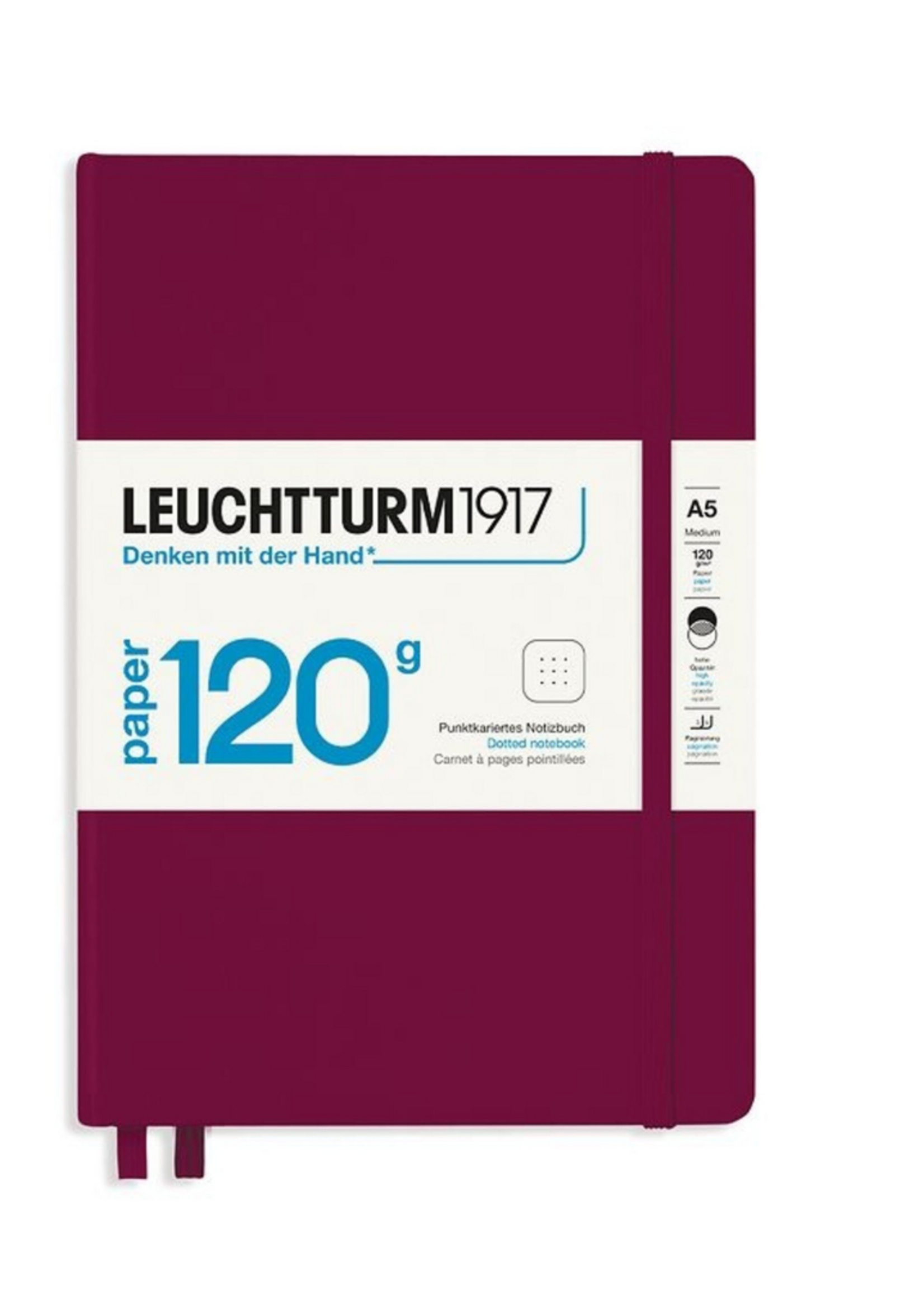 Leuchtturm1917 Notitieboek 120gr. Dotted A5 Port Red