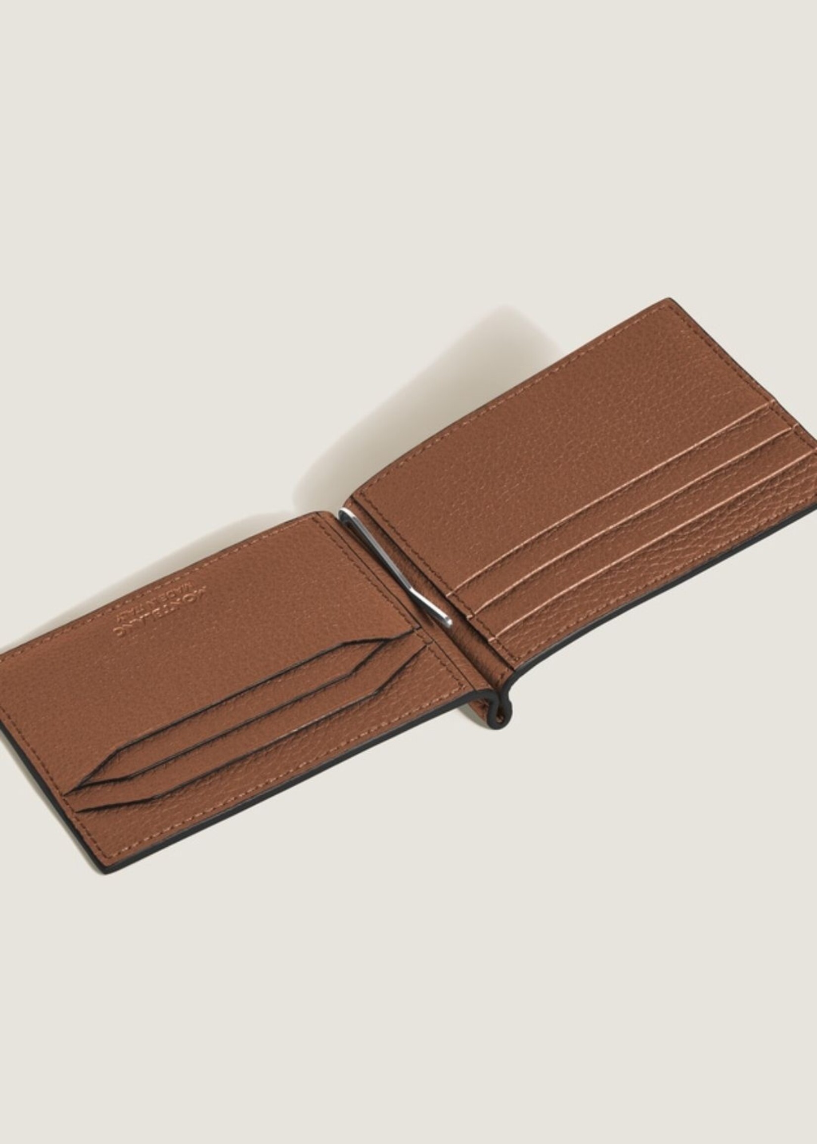 Montblanc Wallet 6cc + Moneyclip Soft Grain Fauve