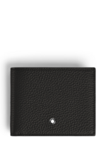 Montblanc Wallet Grain Black 4cc met muntstukhouder