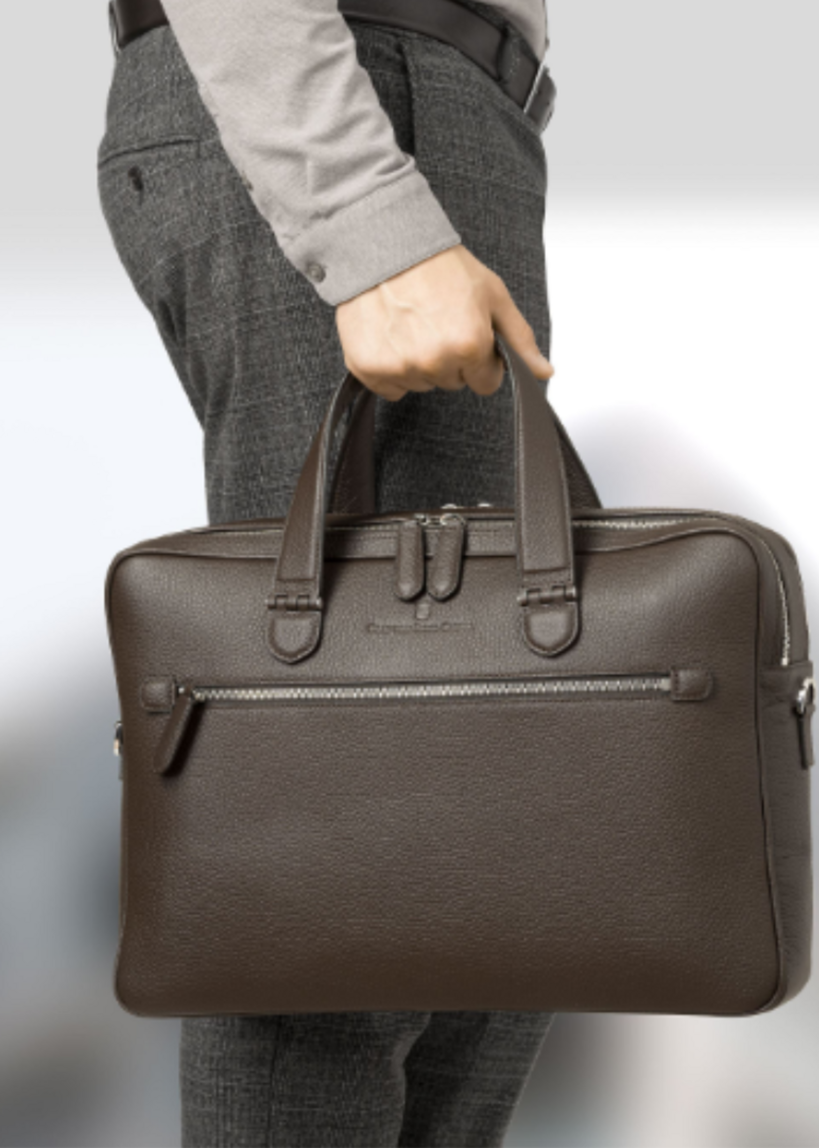 Graf von Faber-Castell Businesstas Cashmere 2-vaks Dark Brown