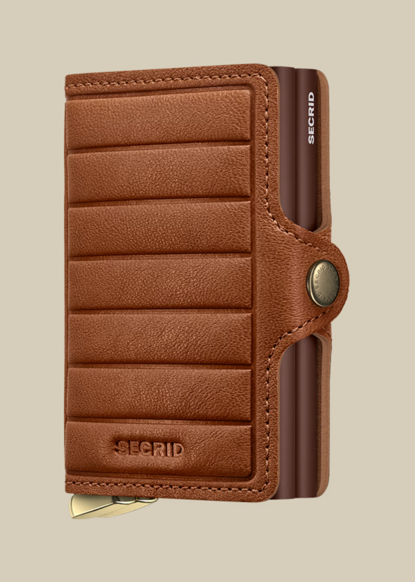 Secrid Premium Twin Wallet Emboss Lines Cognac