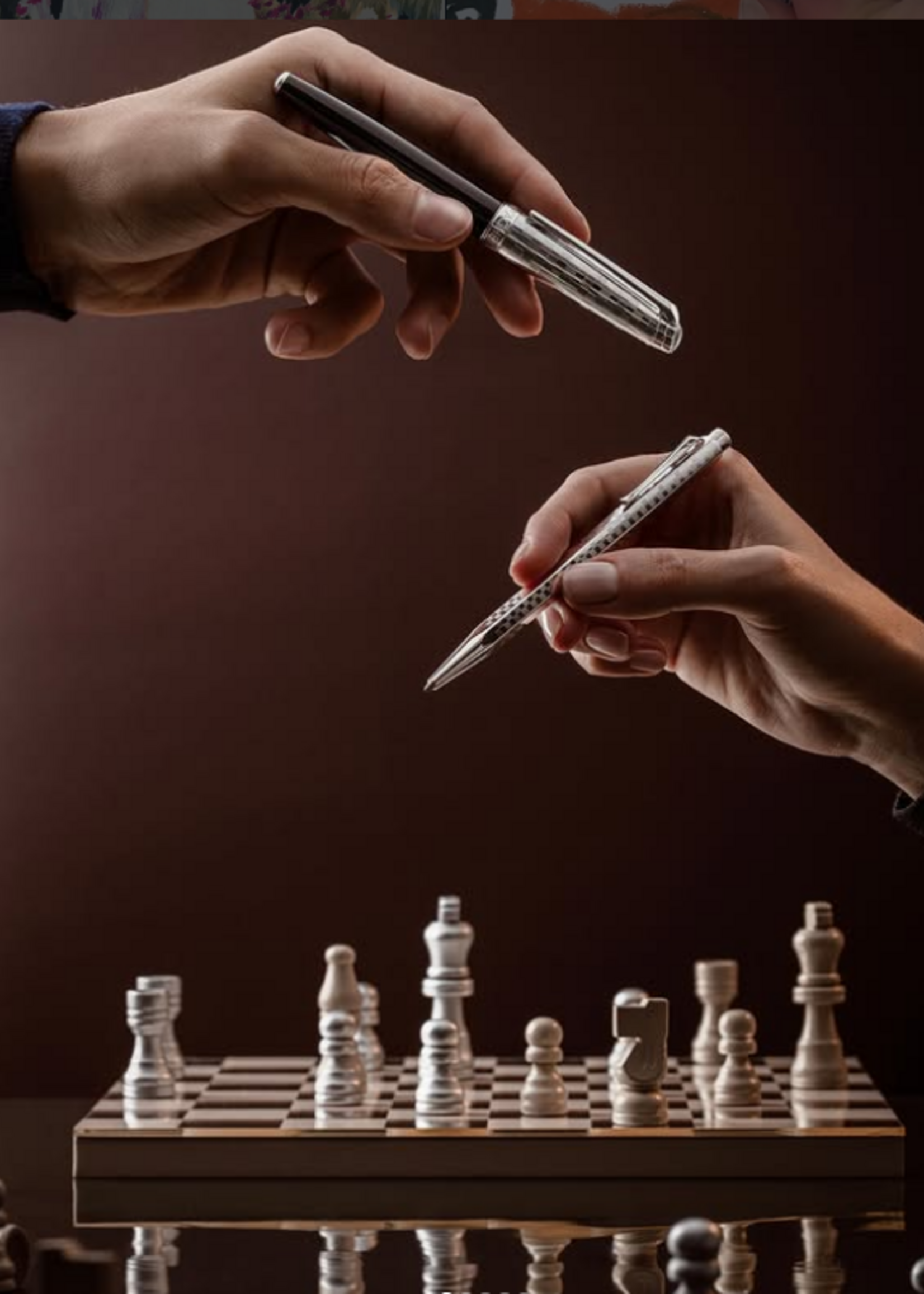 Caran d'Ache Ecridor Damier Platinum Gift Box Balpen & Pen Sleeve