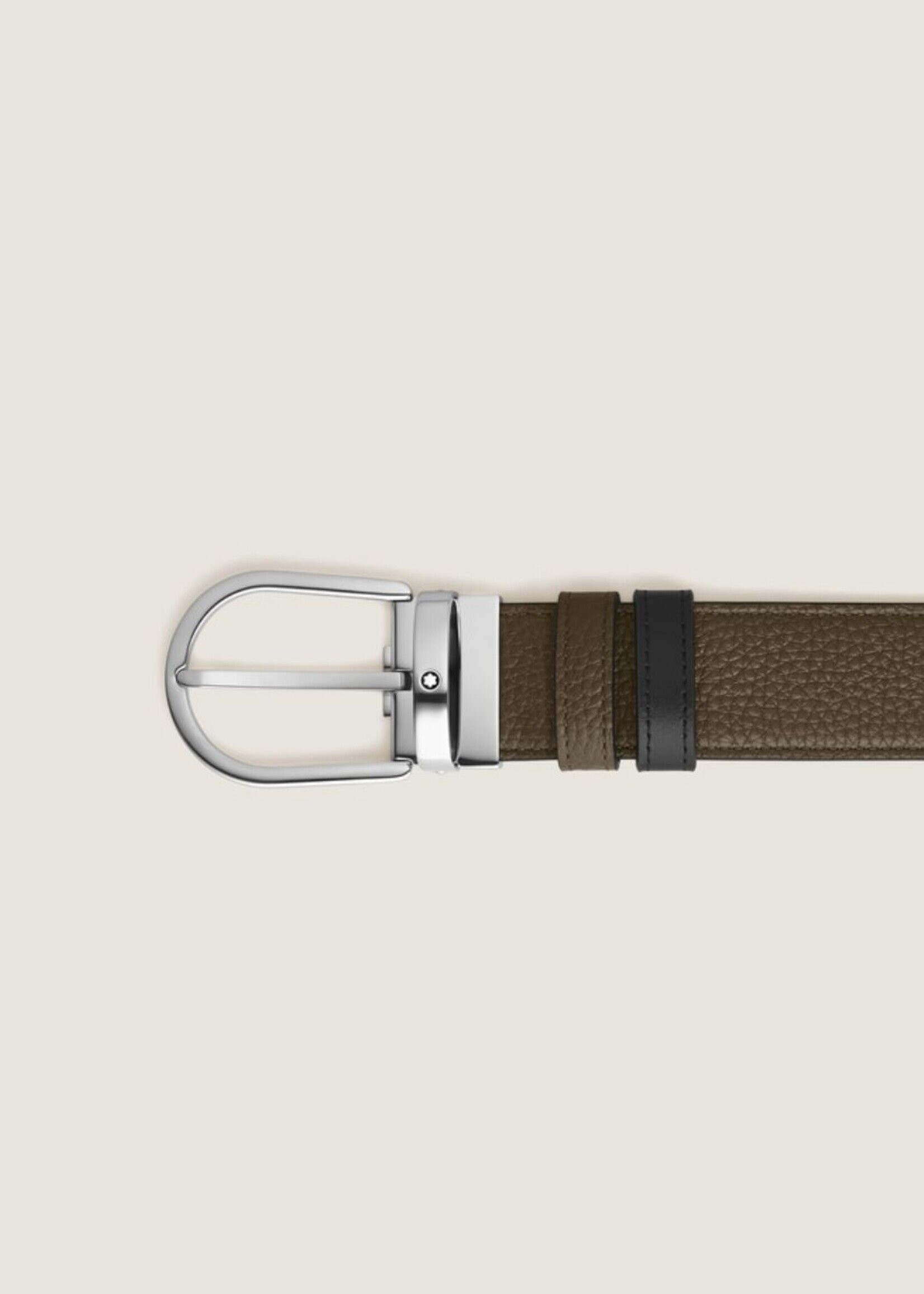 Montblanc Riem 30mm Omkeerbaar Grain Khaki / Meisterstück Black