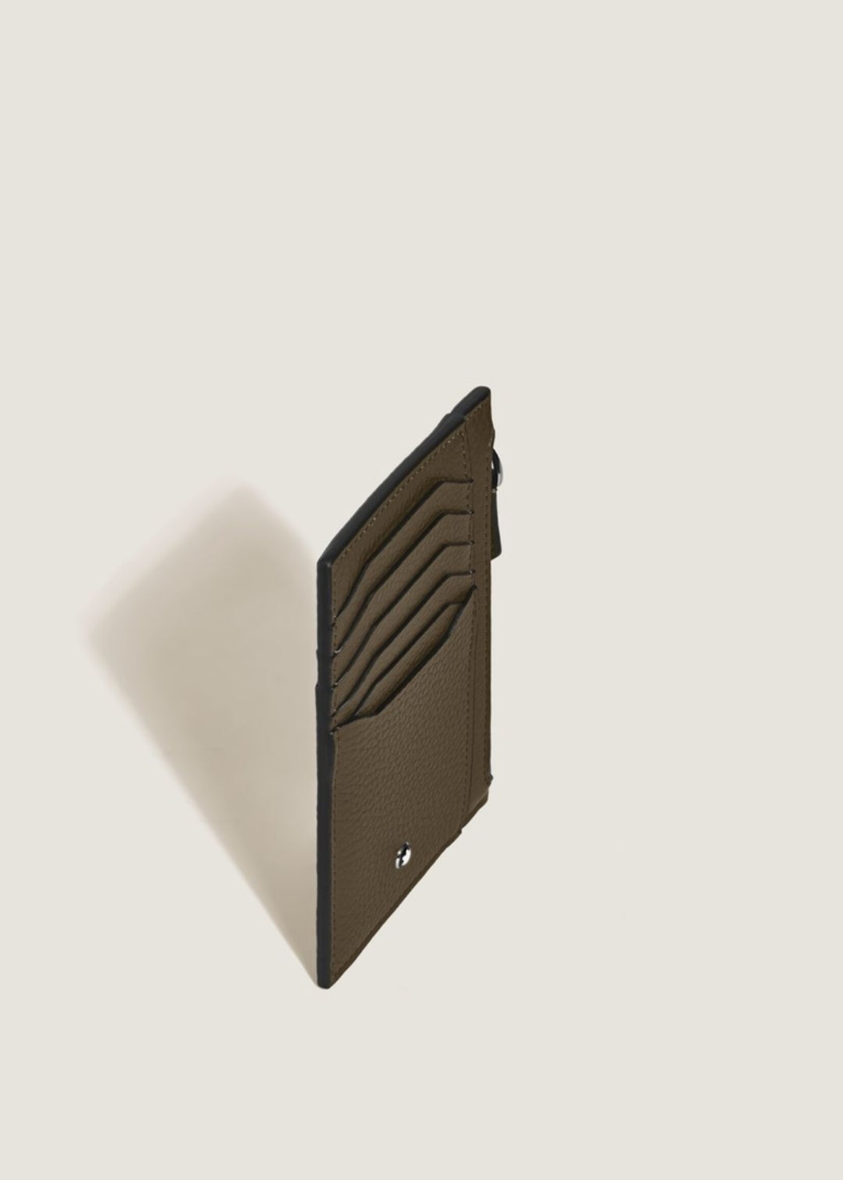 Montblanc Card Holder 8cc Zip Soft Grain Khaki