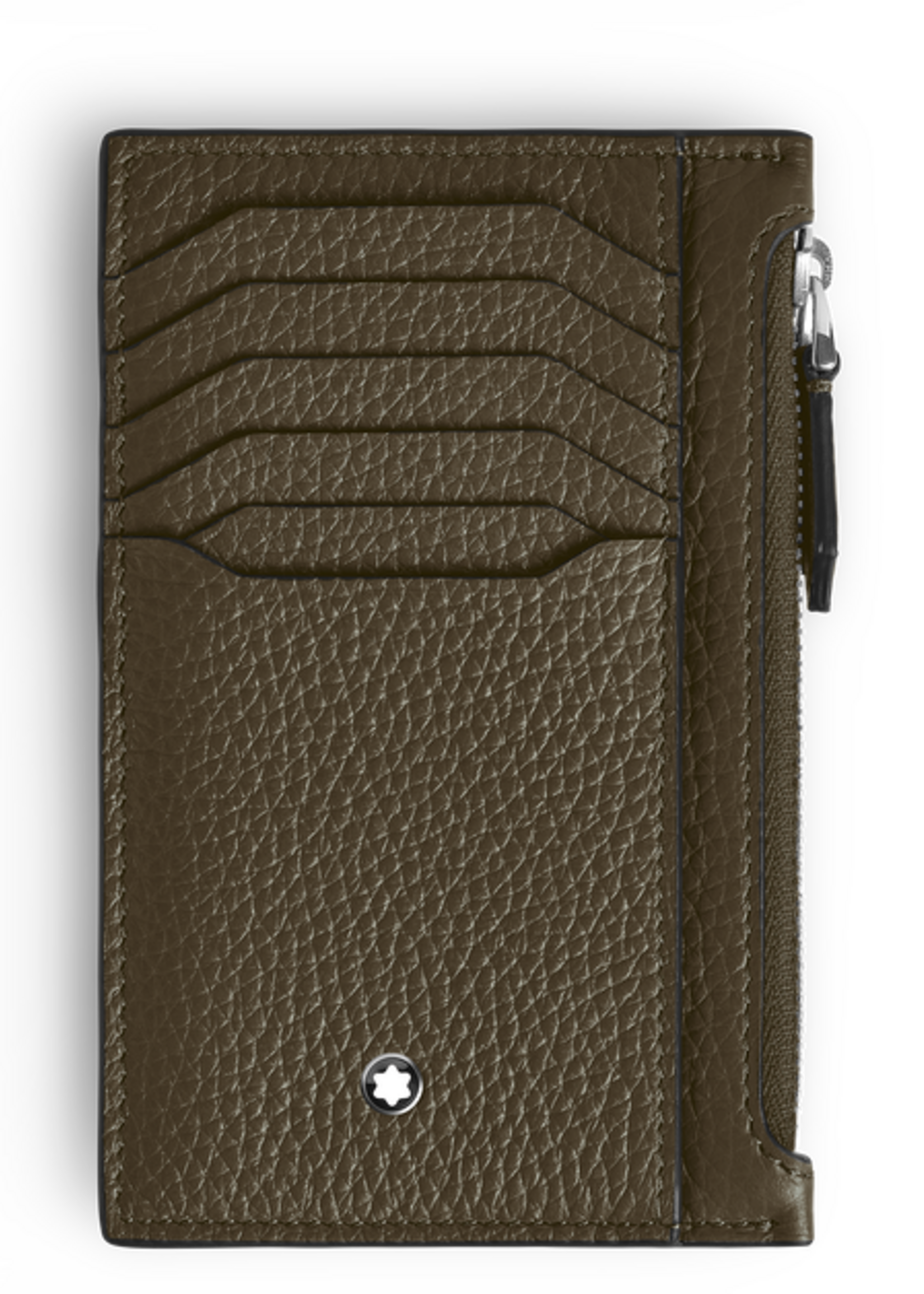 Montblanc Card Holder 8cc Zip Soft Grain Khaki