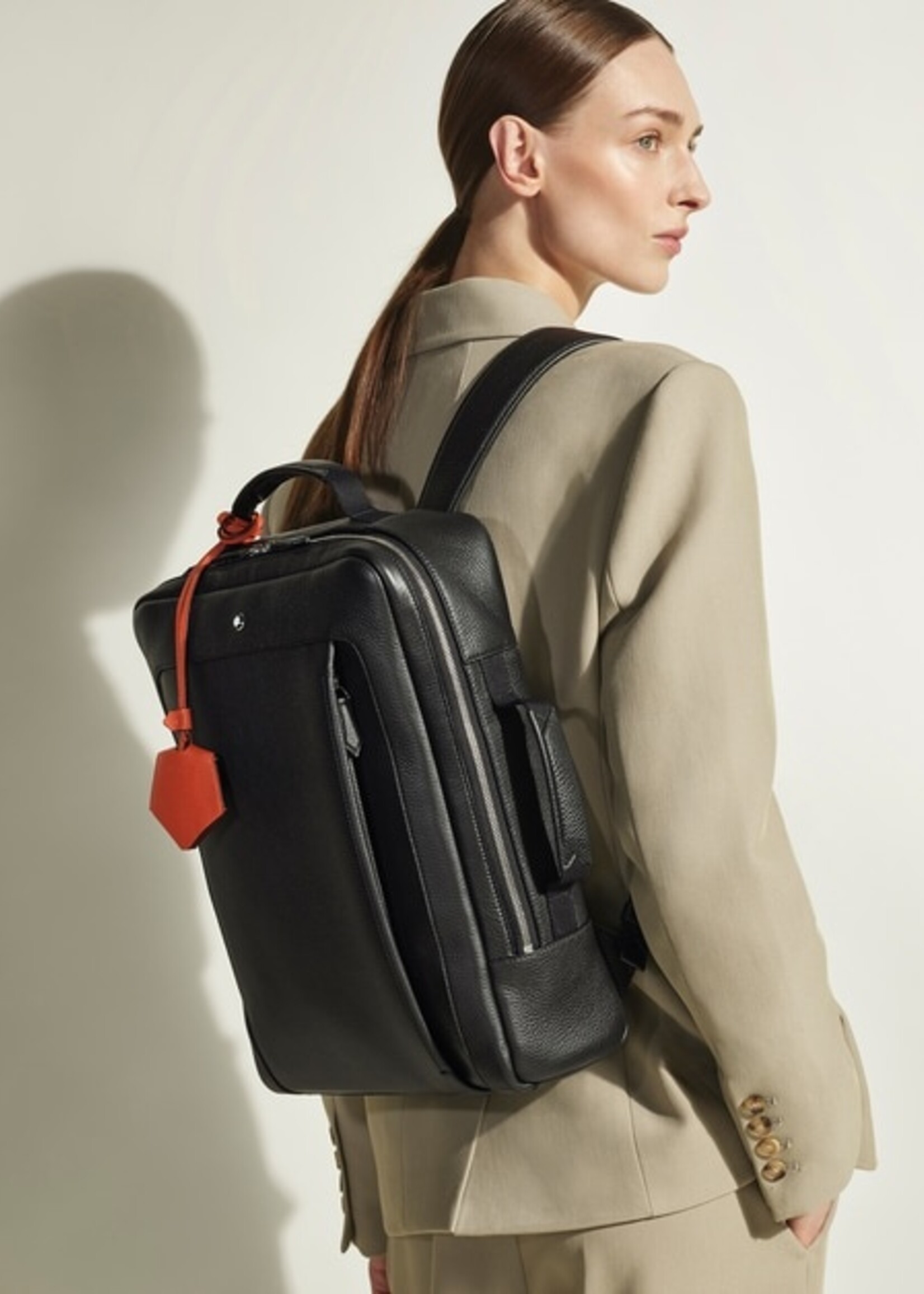 Montblanc Rugzak & Tas in één Medium 14" Soft Grain Black