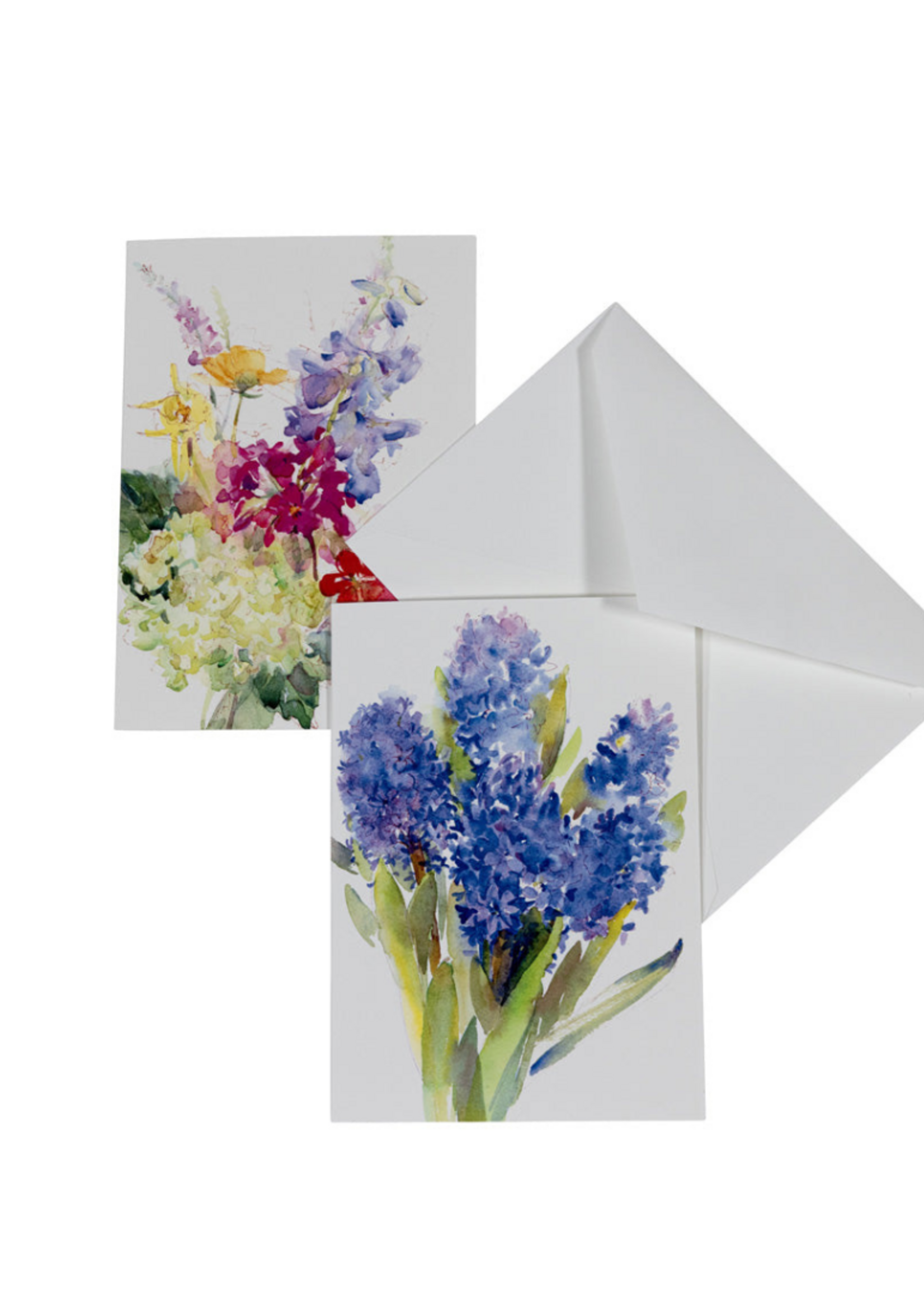 Caspari Wenskaarten verp./8 Art All Season - Handpainted Spring Flowers