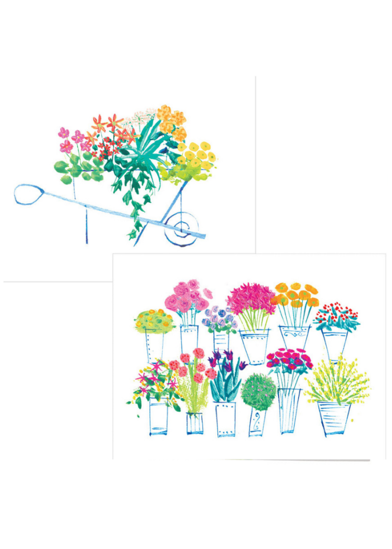 Caspari Wenskaart Art All Season verp./10 Masaki Ryo Flower Market