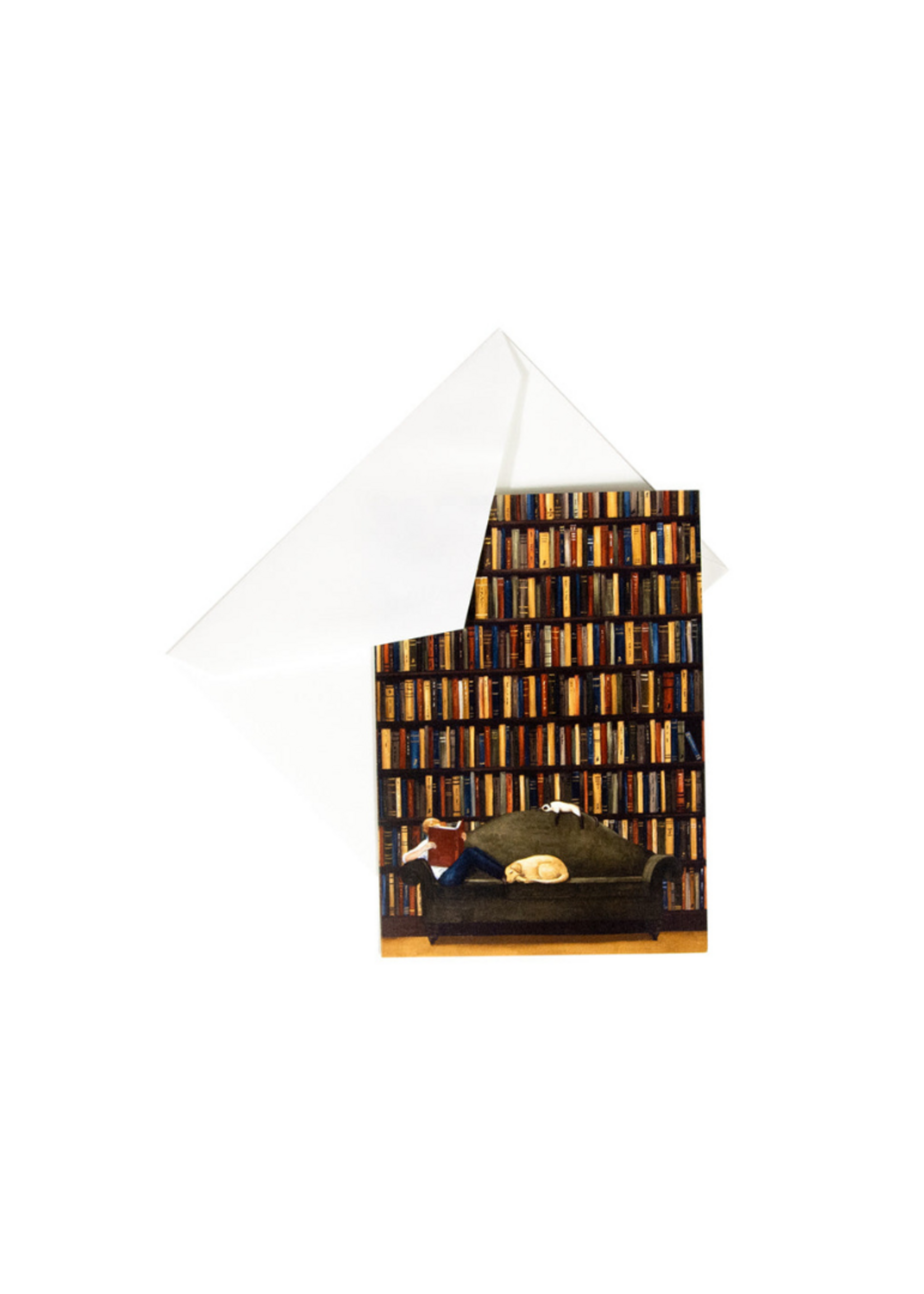 Caspari Wenskaarten verp./8 Art All Season - The Libary