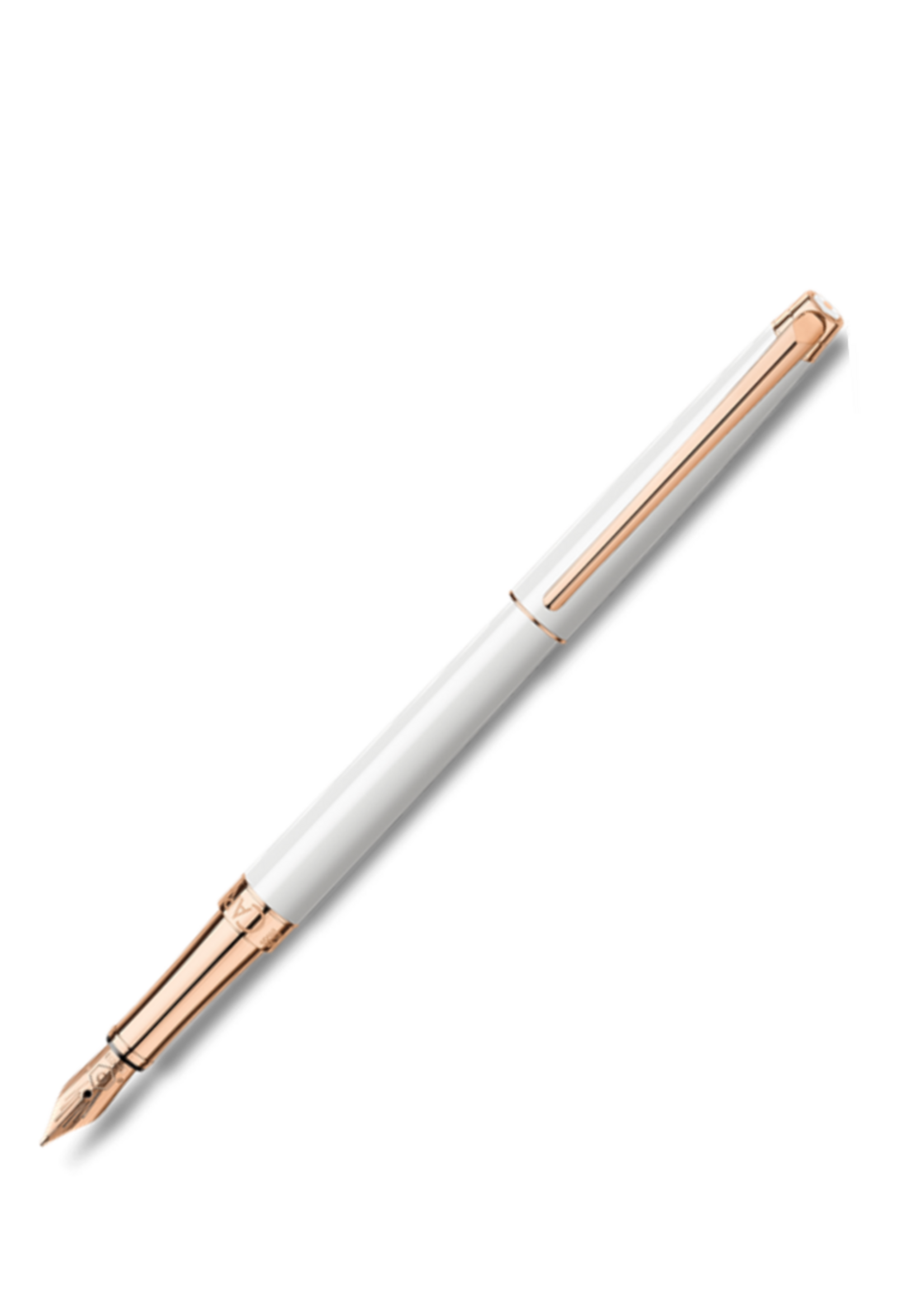 Caran d'Ache Léman Slim White Rose Gold Vulpen Medium