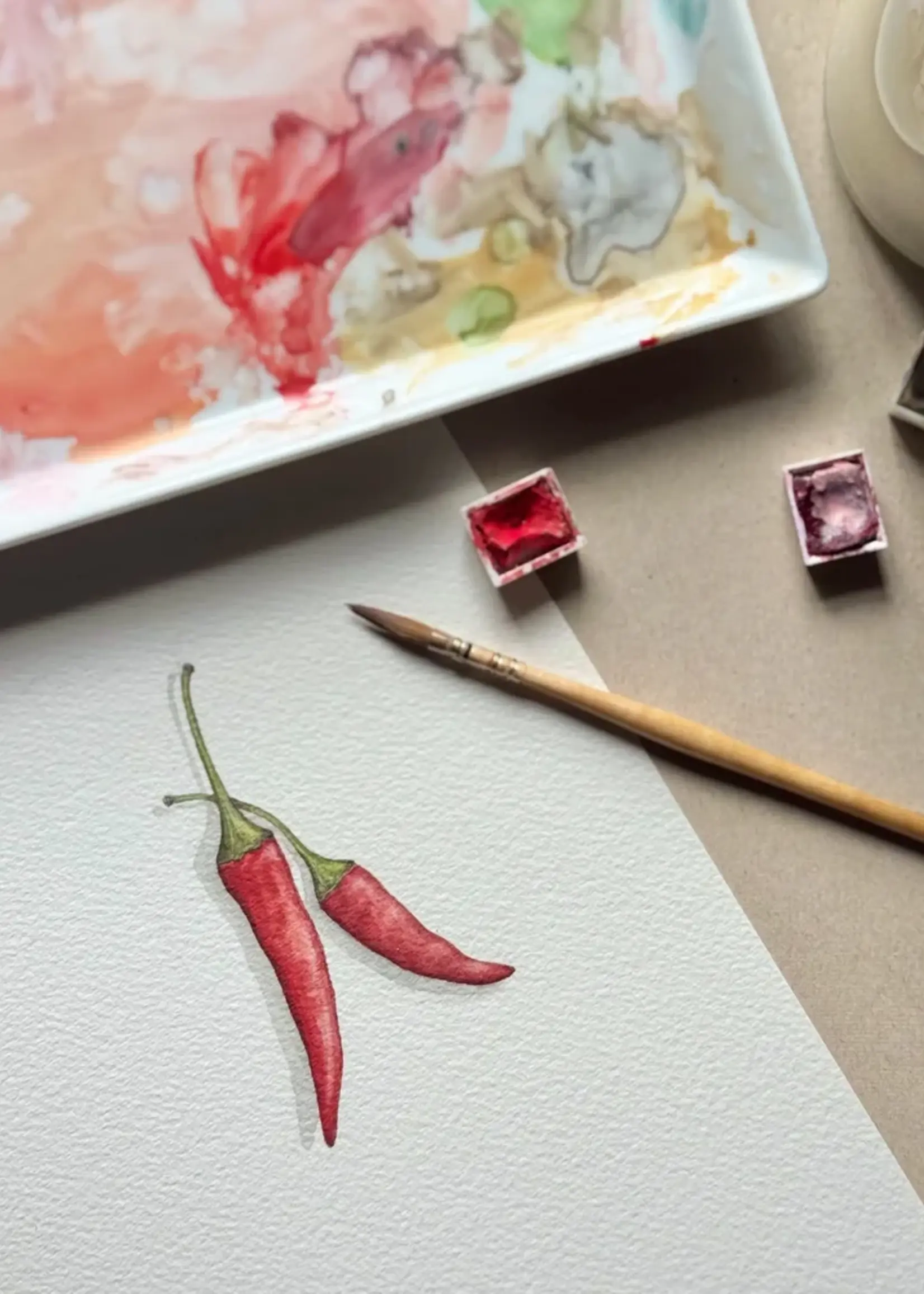 maison tribu Wenskaart Art All Season Super Hot Chillies