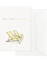 maison tribu Wenskaart Art All Season Save Me a Seat Deckchairs