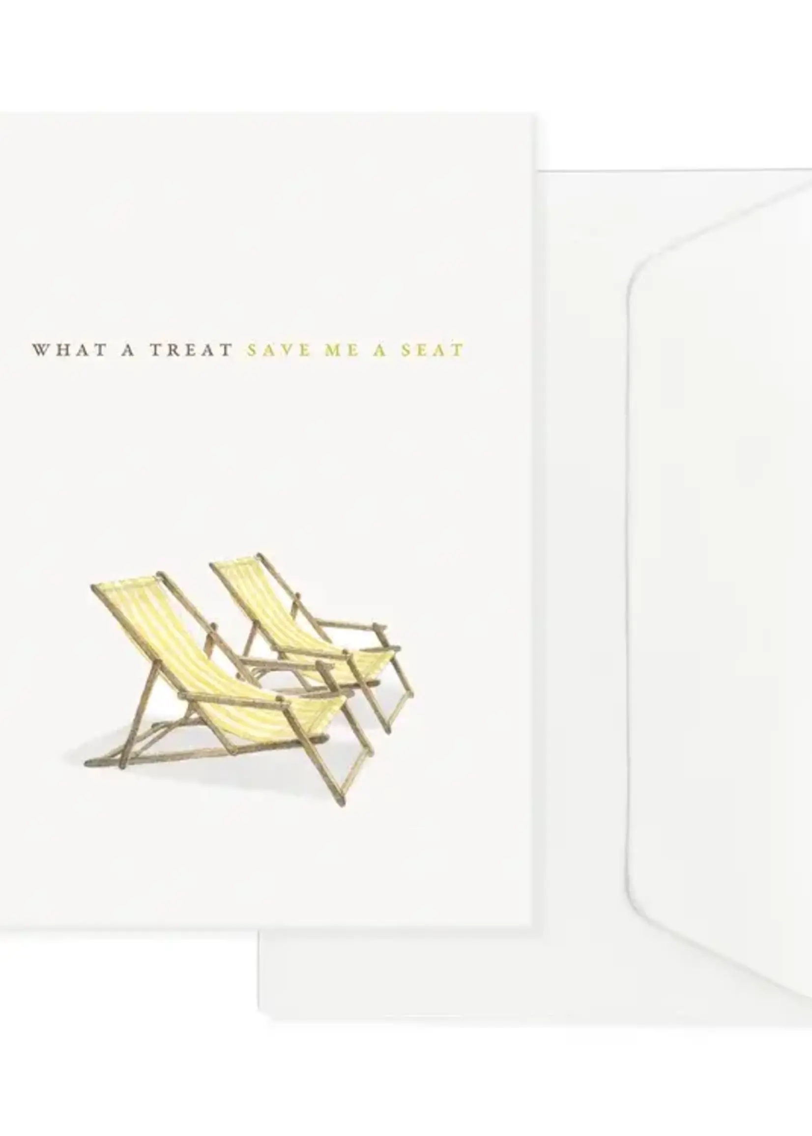 maison tribu Wenskaart Art All Season Save Me a Seat Deckchairs