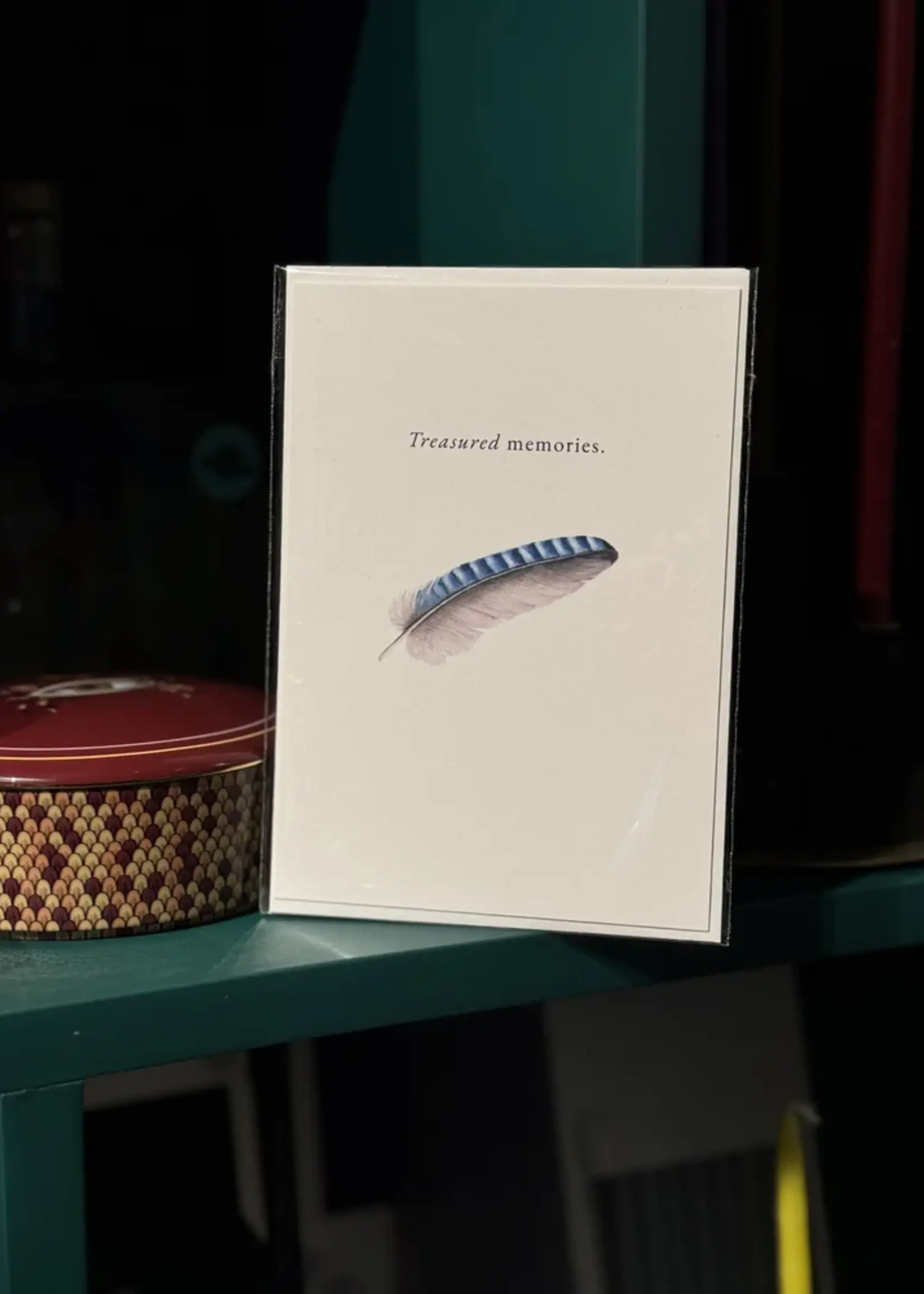 maison tribu Wenskaart Art All Season Treasured Memories (Blue Jay Feather)