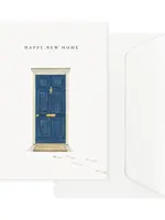 maison tribu Wenskaart Art All Season Happy New Home Blue Door
