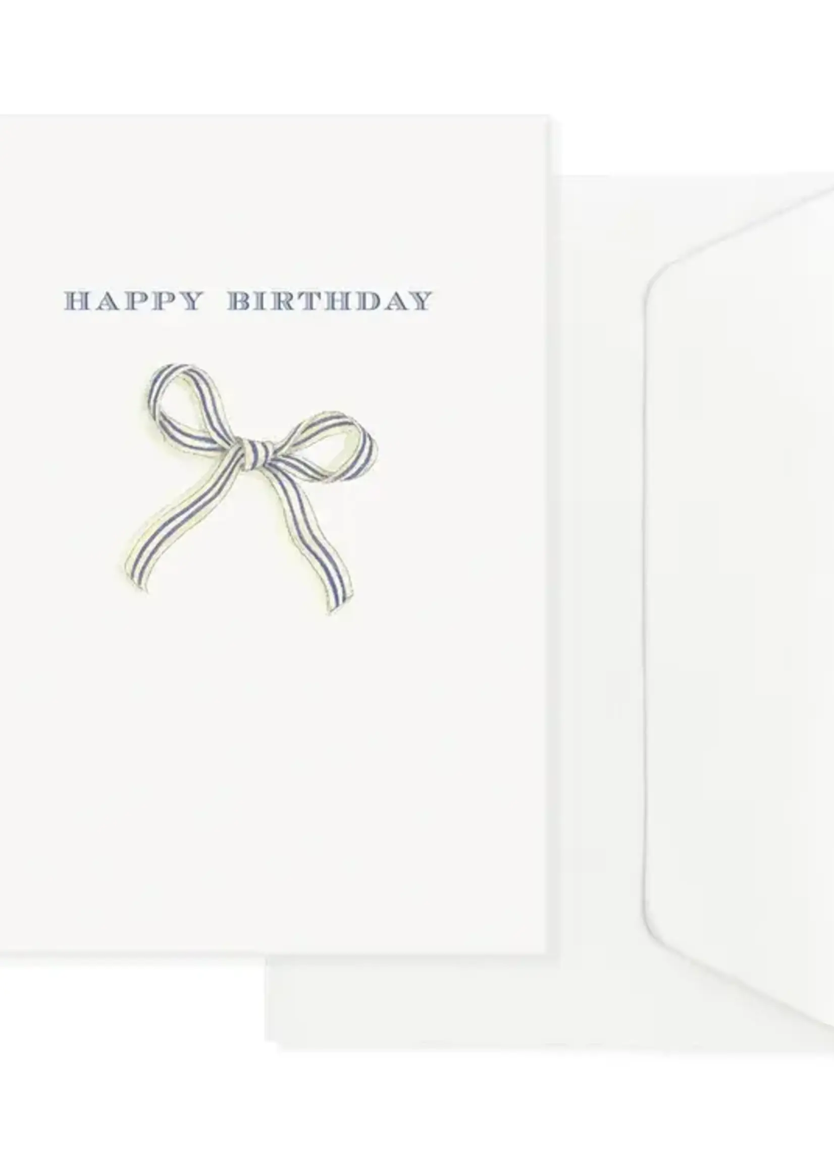 maison tribu Wenskaart Art All Season Happy Birthday Navy Bow