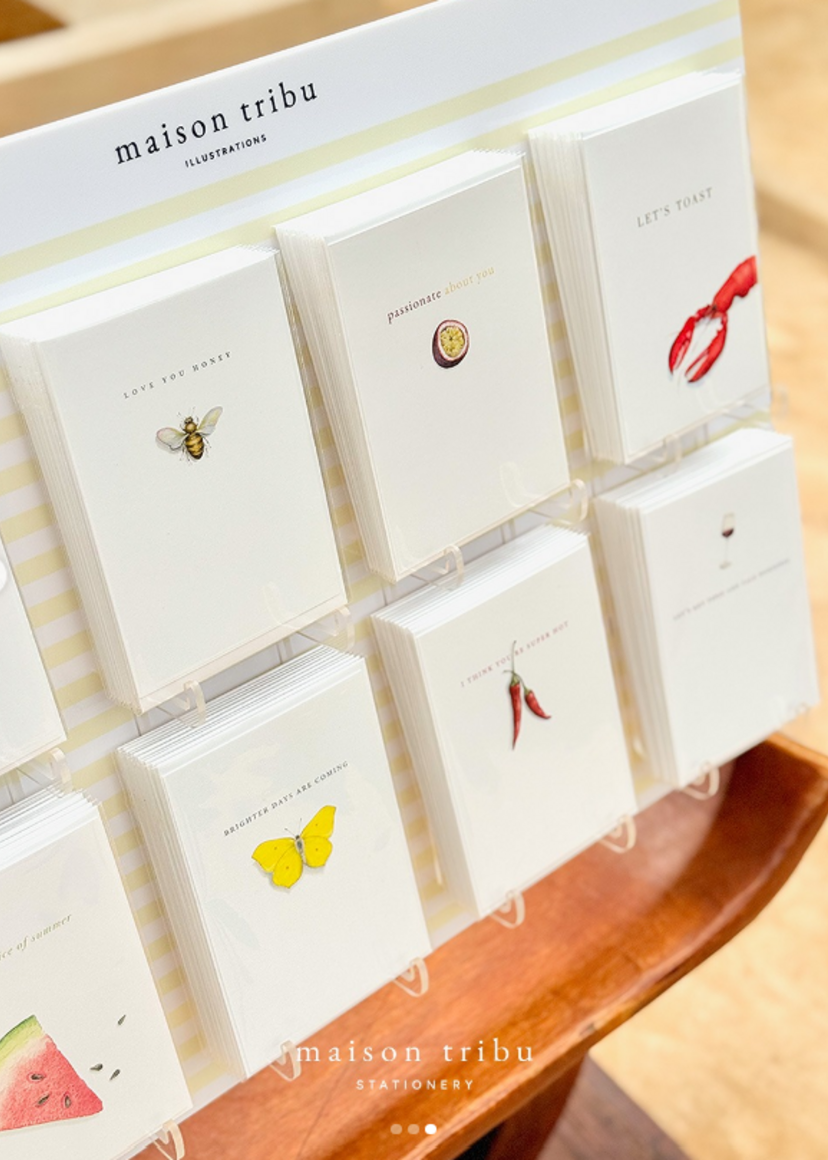 maison tribu Wenskaart Art All Season Happy Birthday Navy Bow