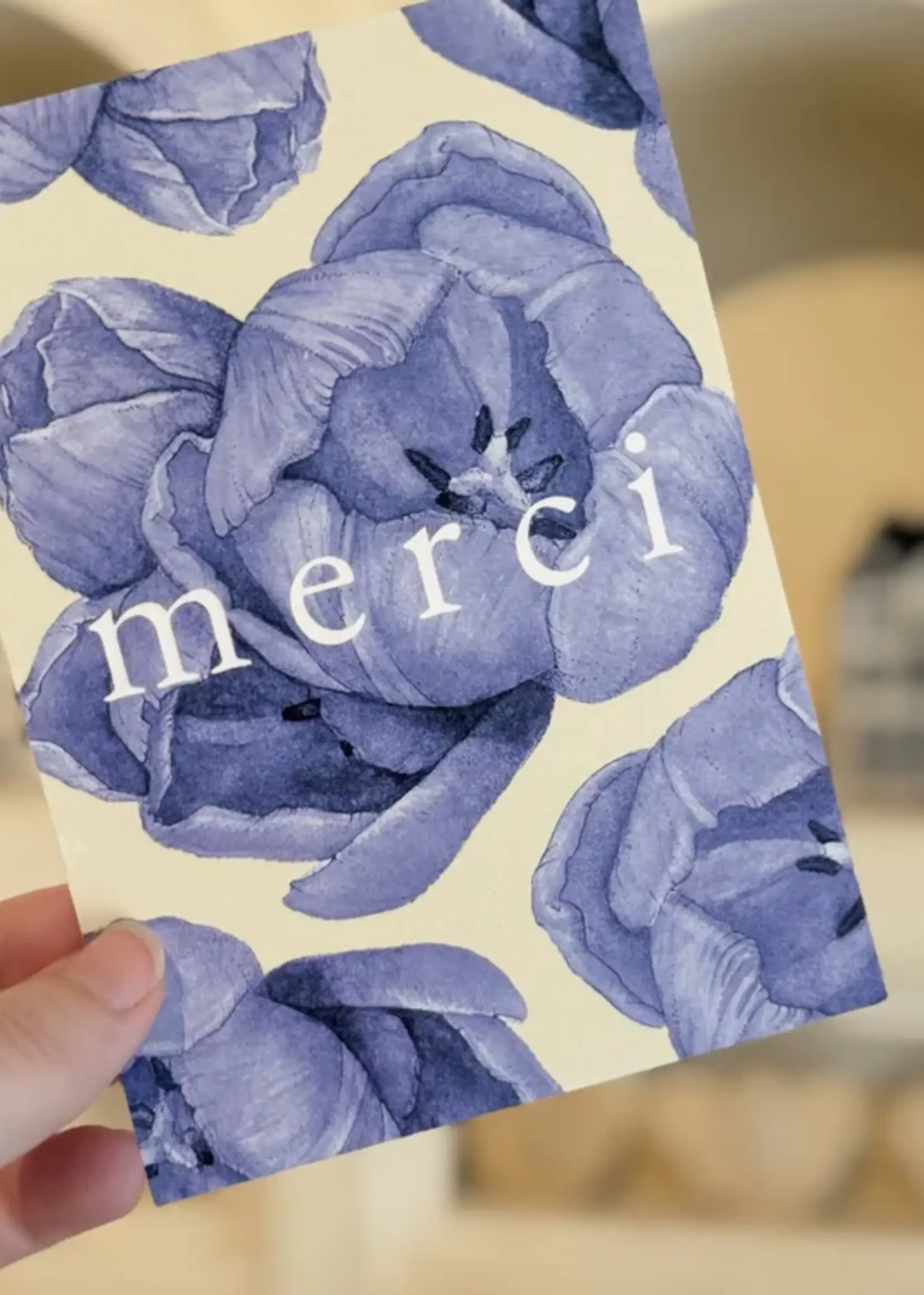 maison tribu Wenskaart Art All Season Merci | Tulips