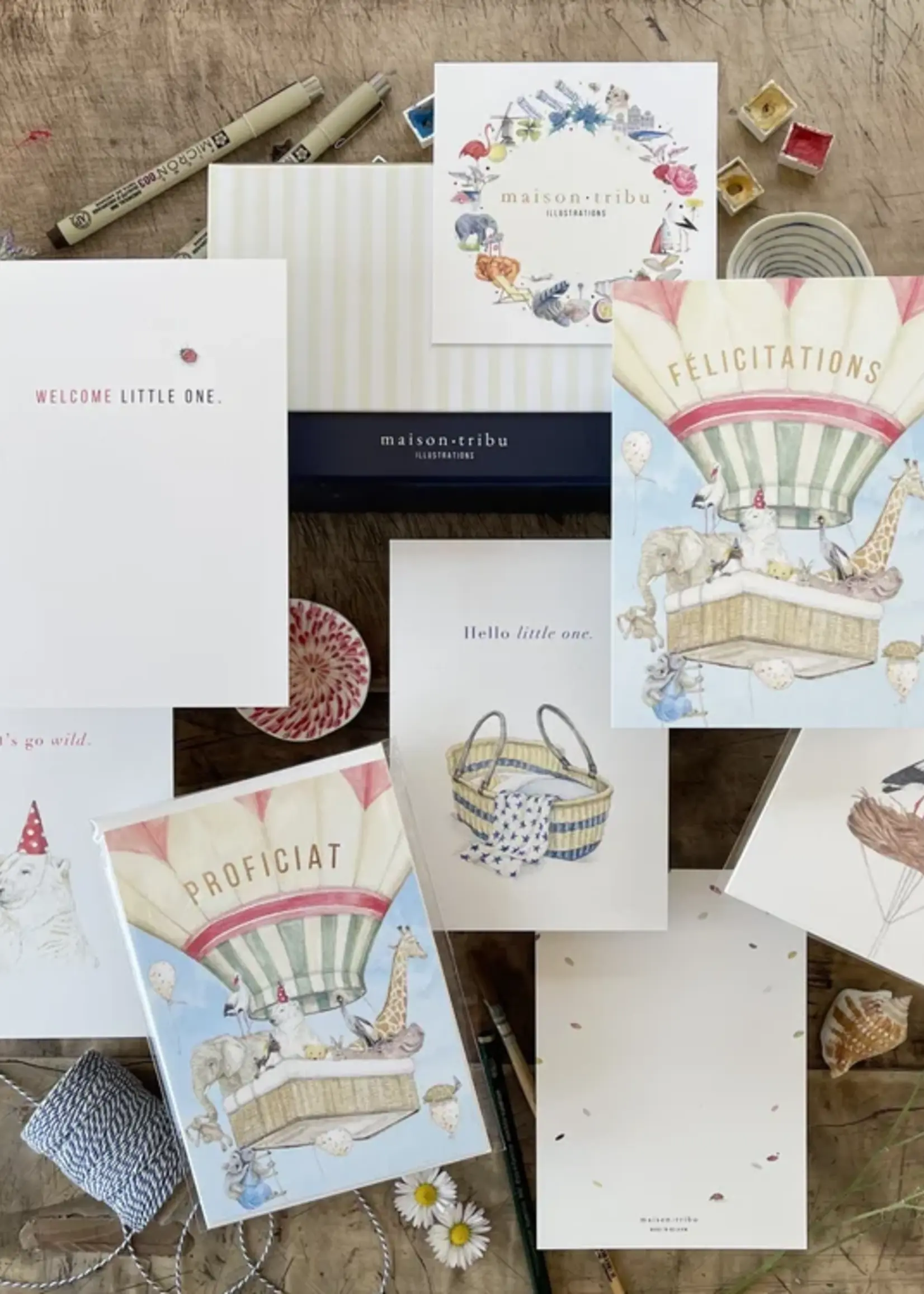 maison tribu Wenskaart Art All Season Let's Go Wild