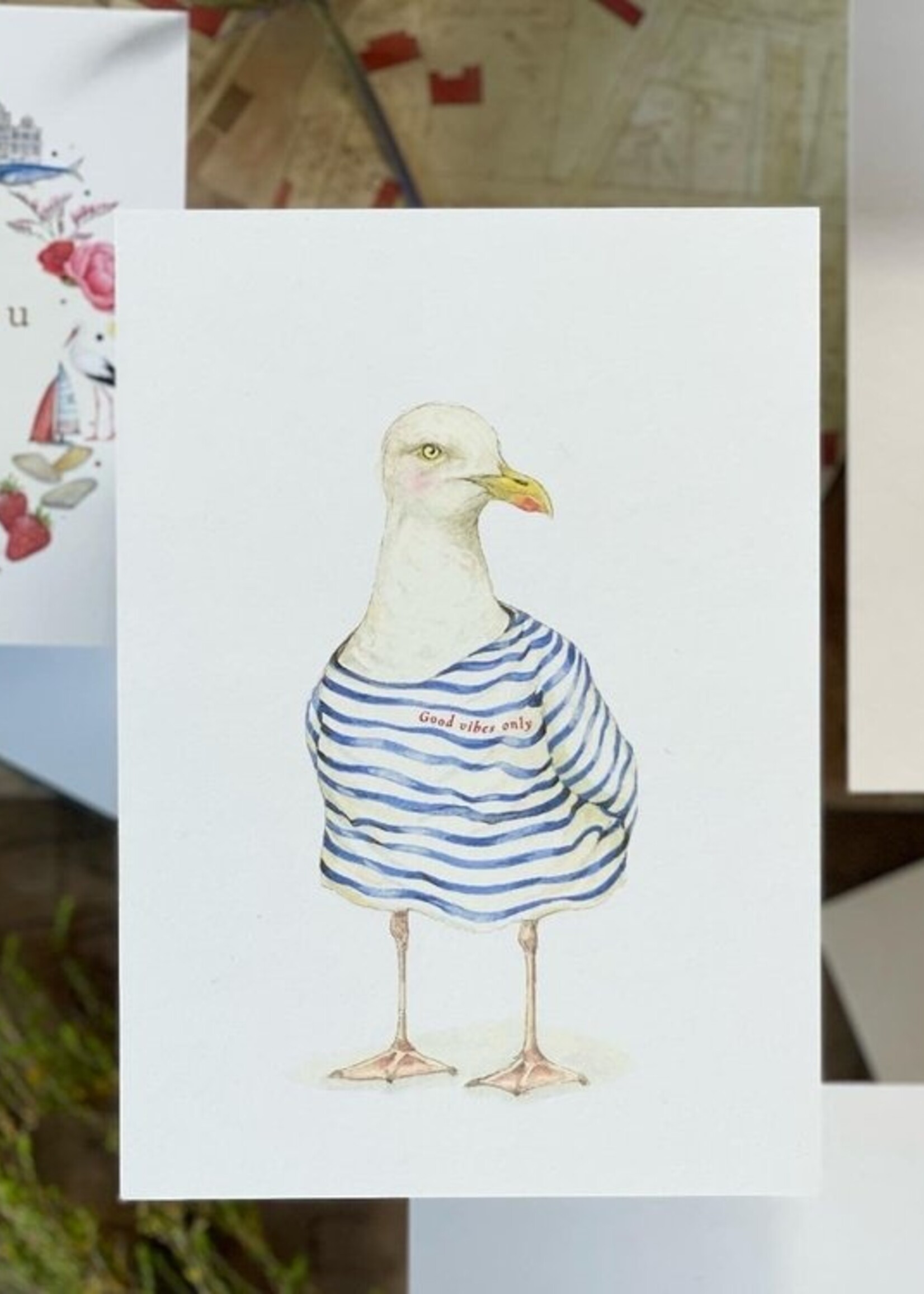 maison tribu Wenskaart Art All Season Good Vibes Only