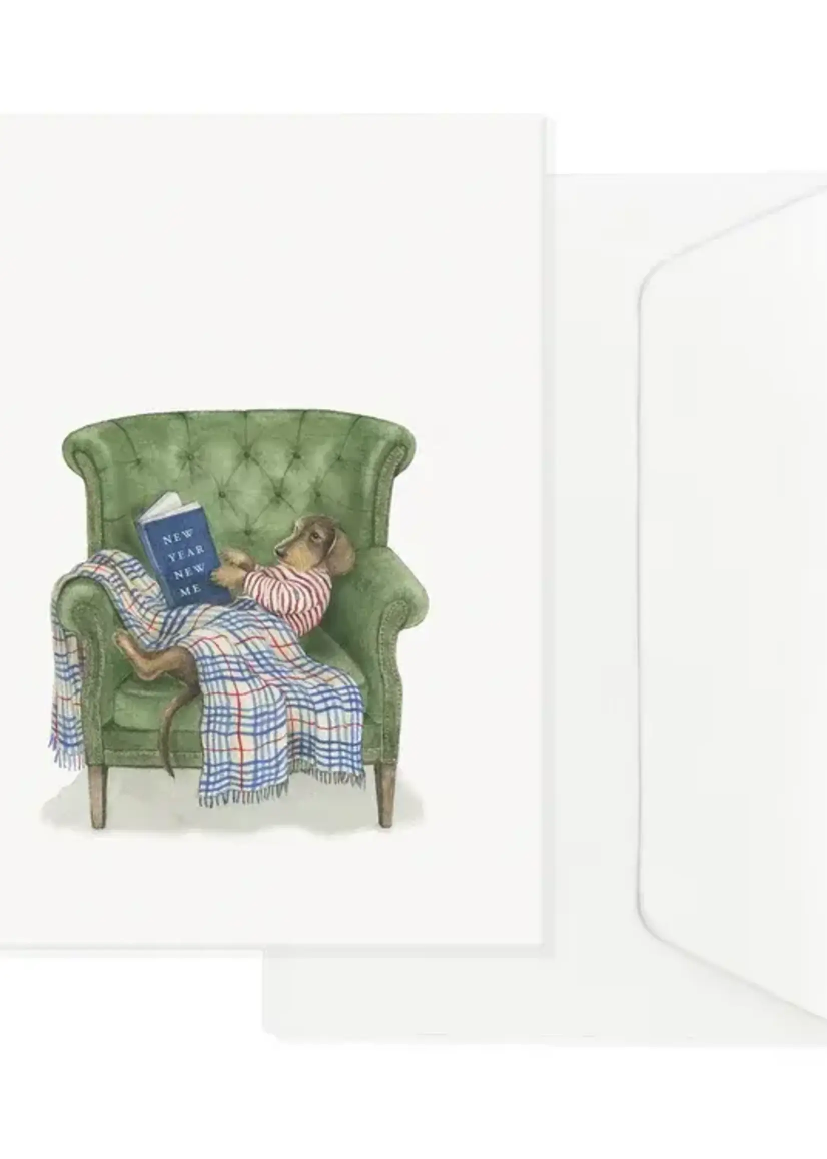 maison tribu Wenskaart Art All Season New Year, New Me Dachshund