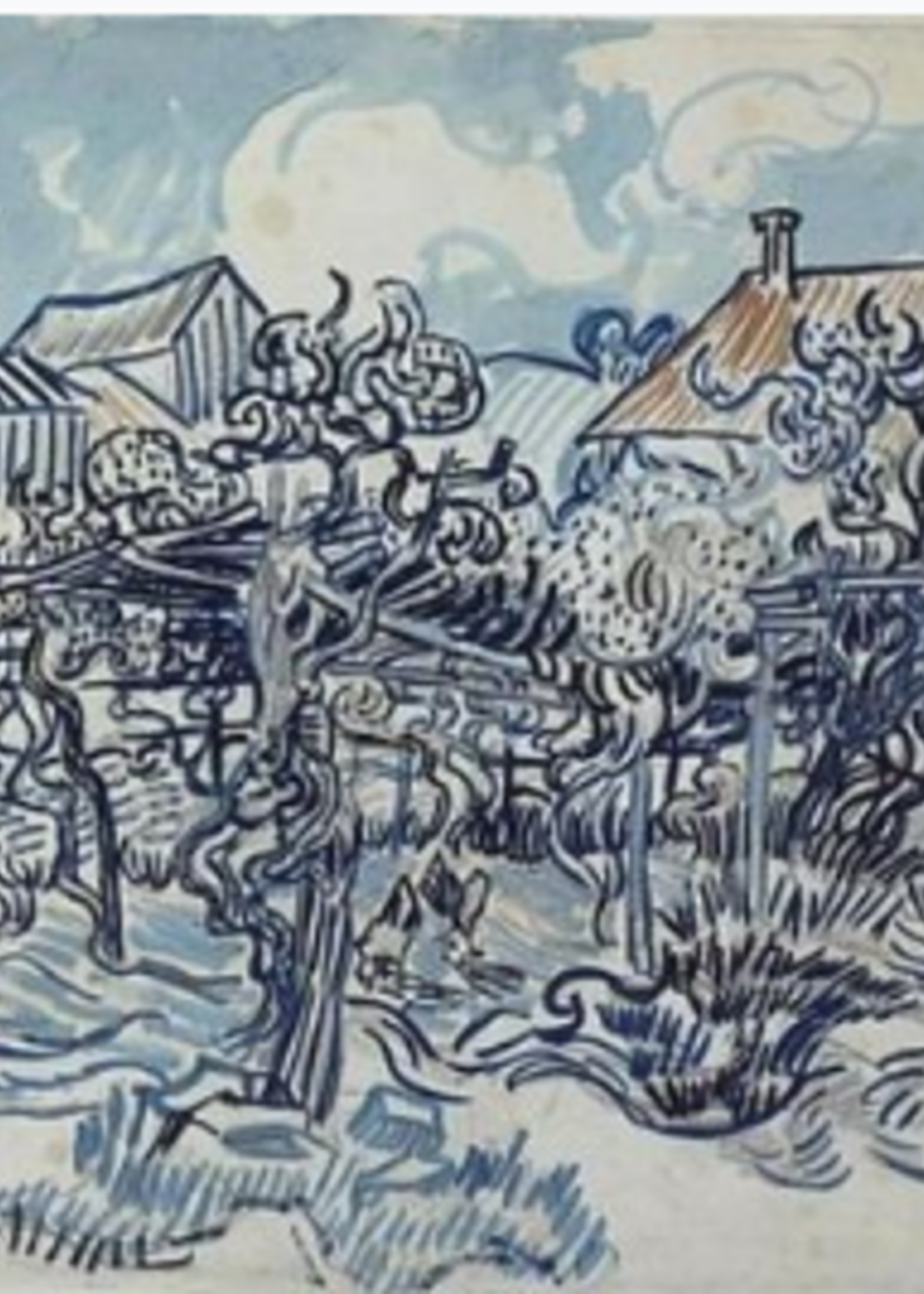 Visconti Van Gogh 'Old Vineyard Peasant Women' A10 Vulpen Geschenkbox met bladwijzer en inktpot (30ml)