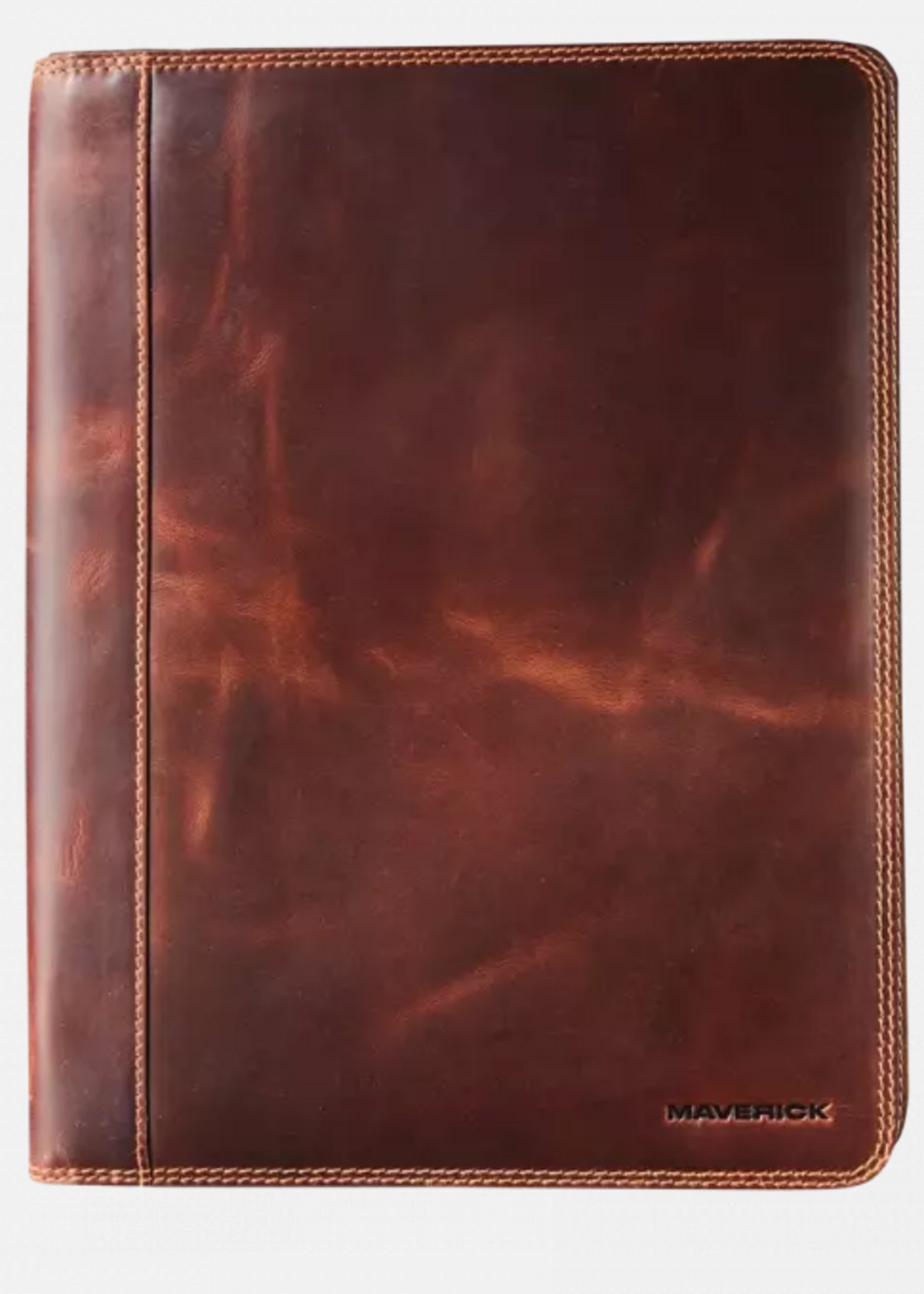 Maverick The Original Vintage Brown Schrijfmap A4 met rits