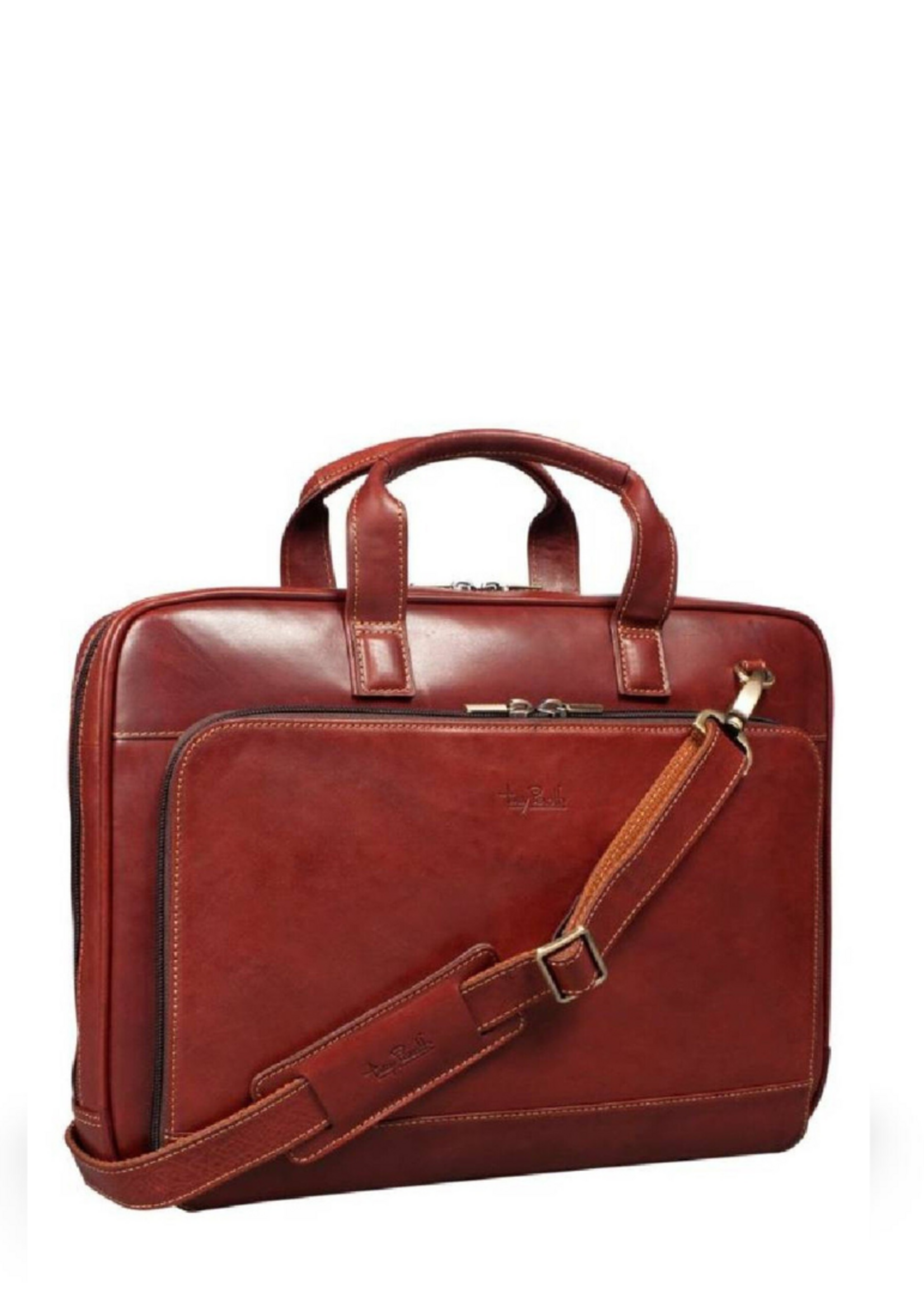 Tony Perotti Laptoptas15" + voorvak Vintage Brown