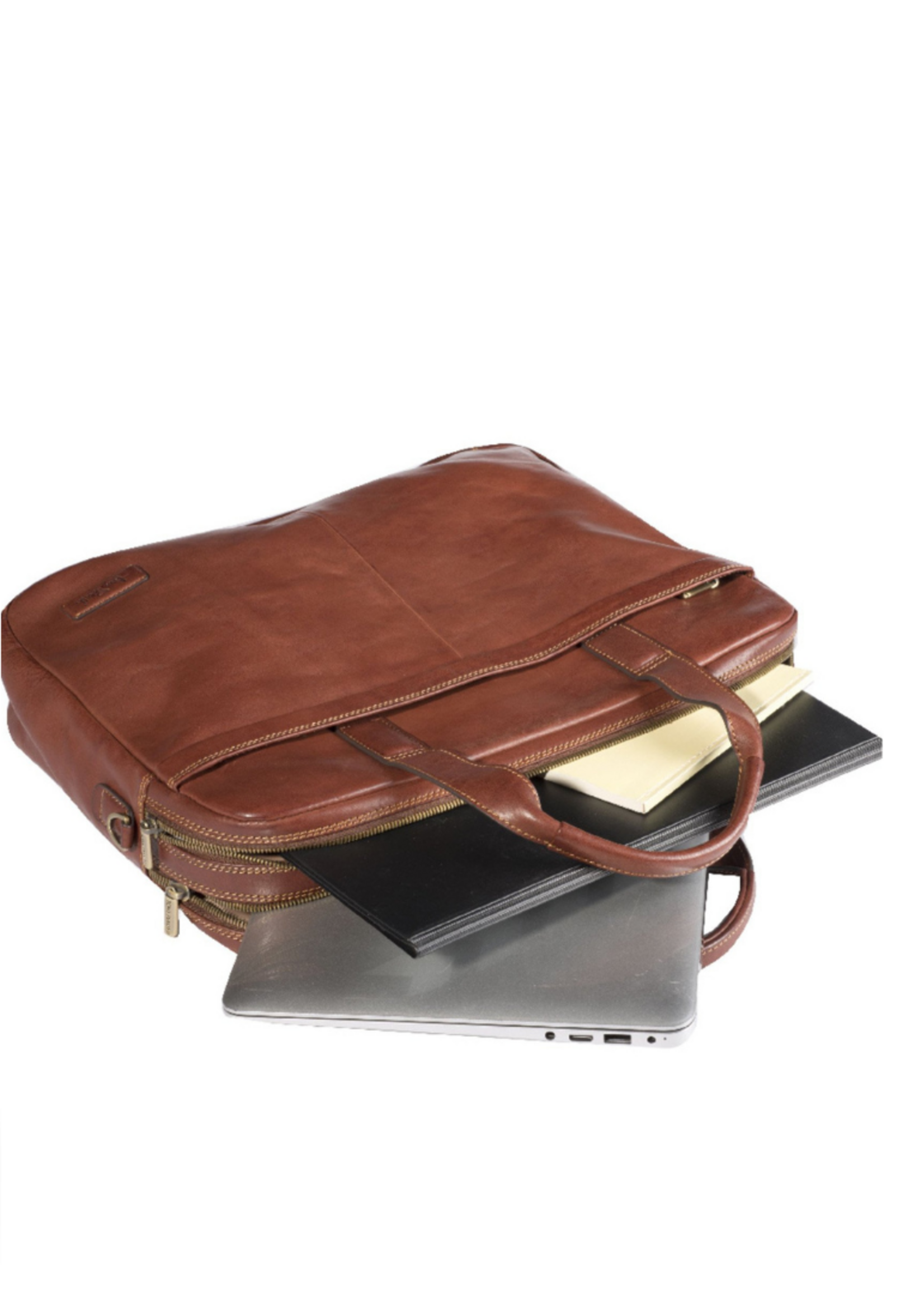Tony Perotti Laptoptas 15" /2 Vintage Brown