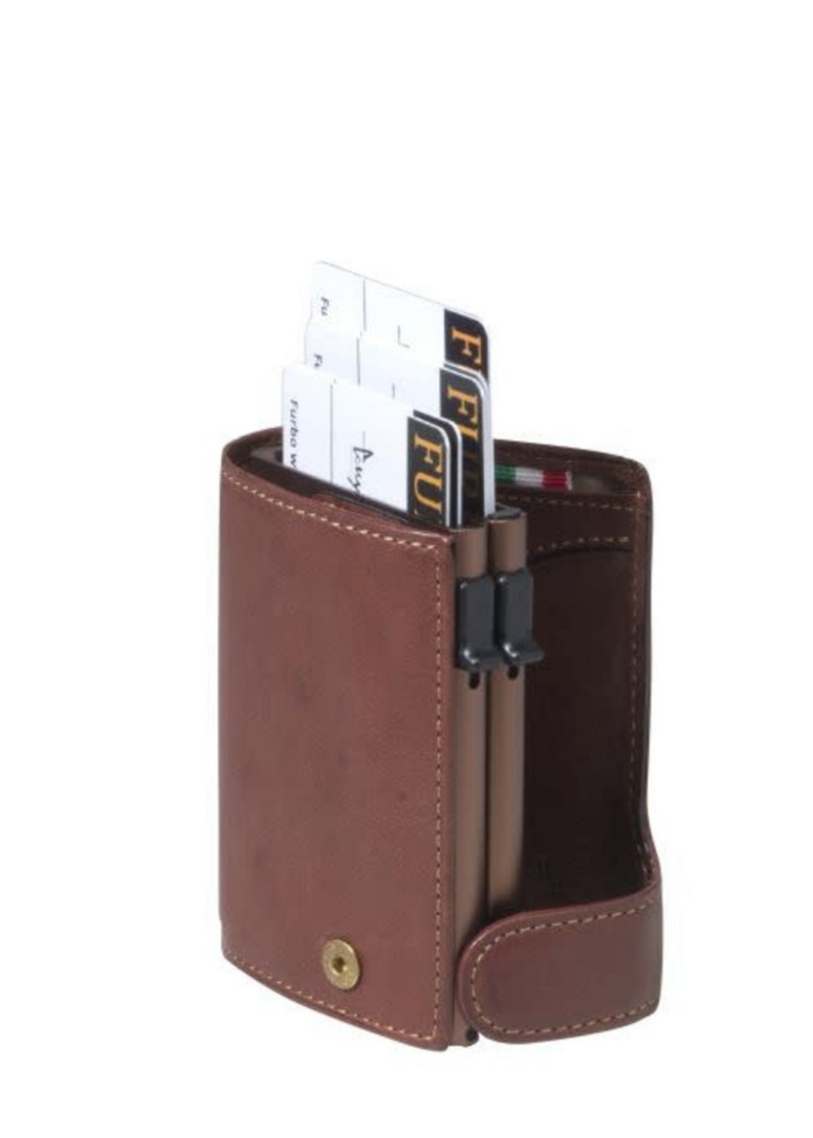 Tony Perotti Cardprotector Twin Wallet RFID Vintage Brown