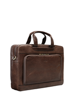 Tony Perotti Laptoptas 15" /3 + voorvak Dark Brown