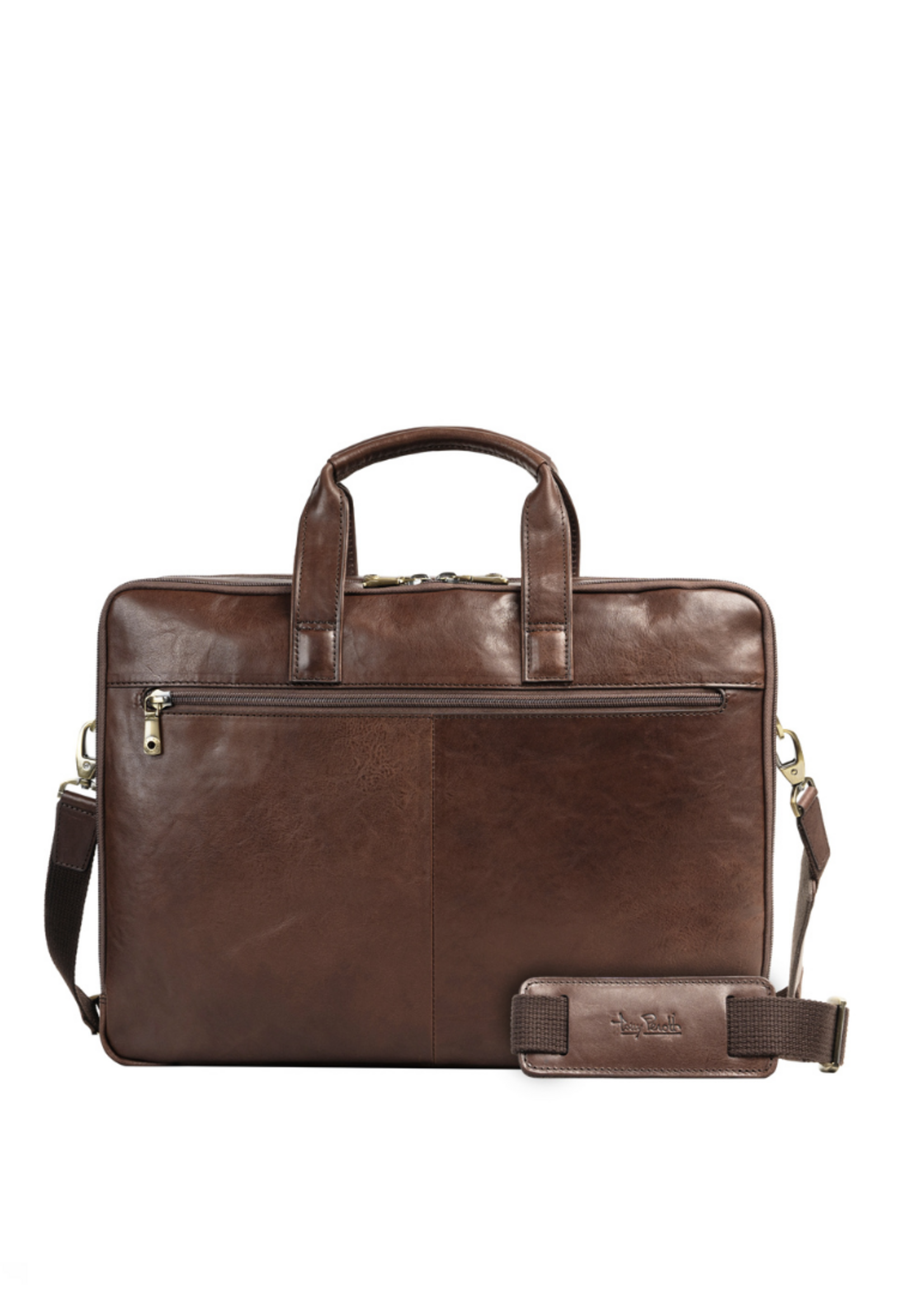 Tony Perotti Laptoptas 15" /2 + voorvak Dark Brown