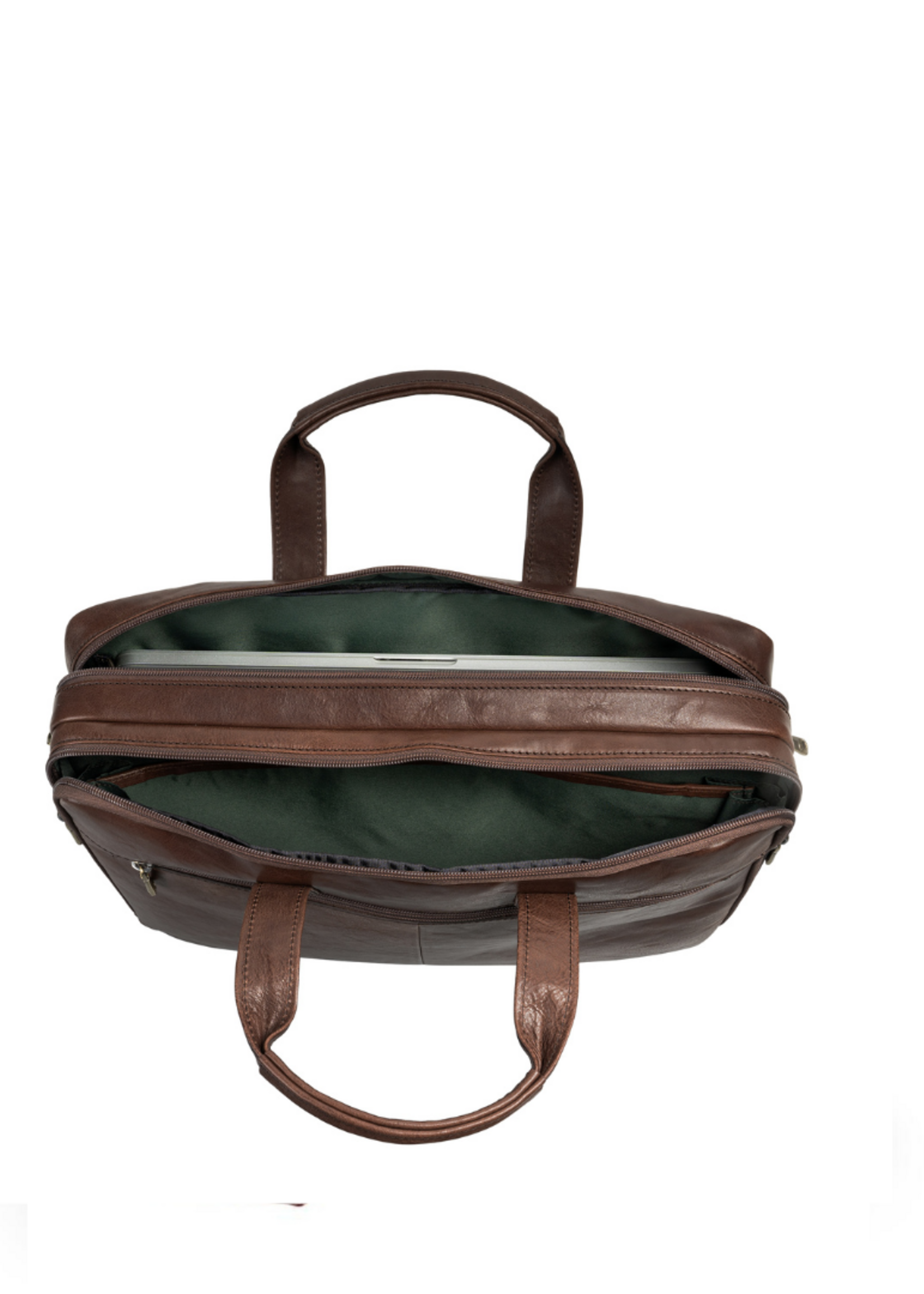 Tony Perotti Laptoptas 15" /2 + voorvak Dark Brown