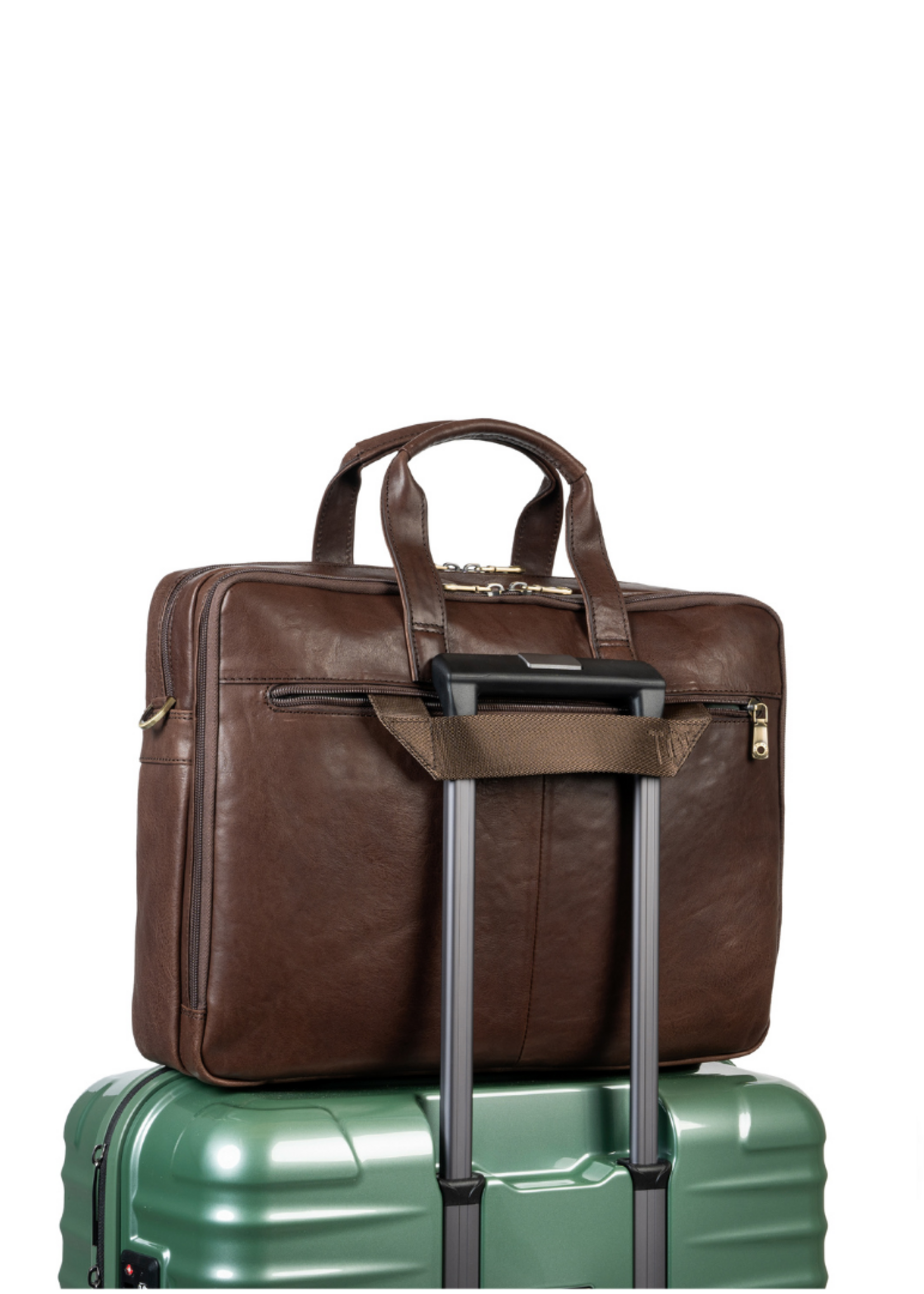 Tony Perotti Laptoptas 15" /2 + voorvak Dark Brown