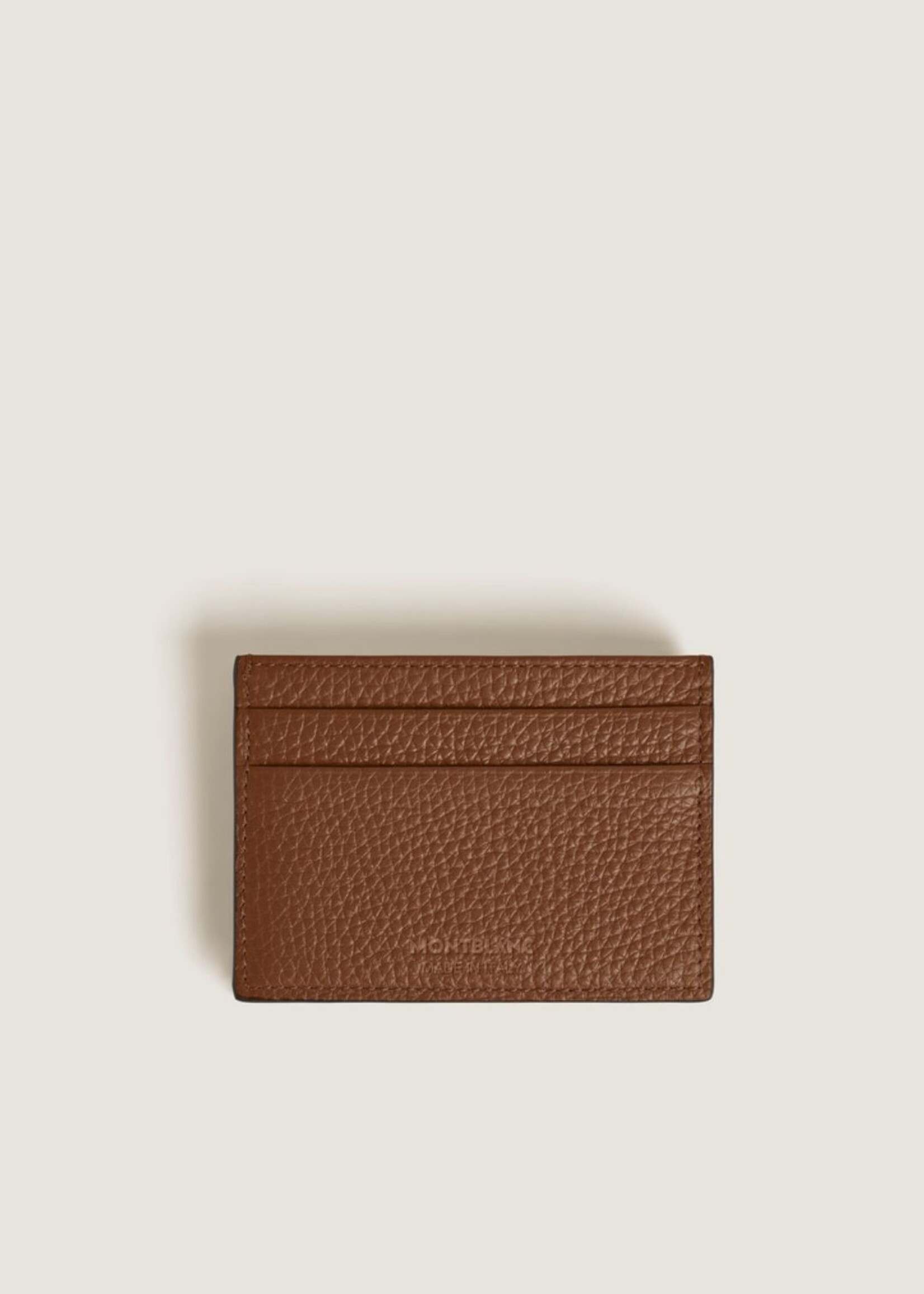 Montblanc Card Holder 4cc Soft Grain Caramel
