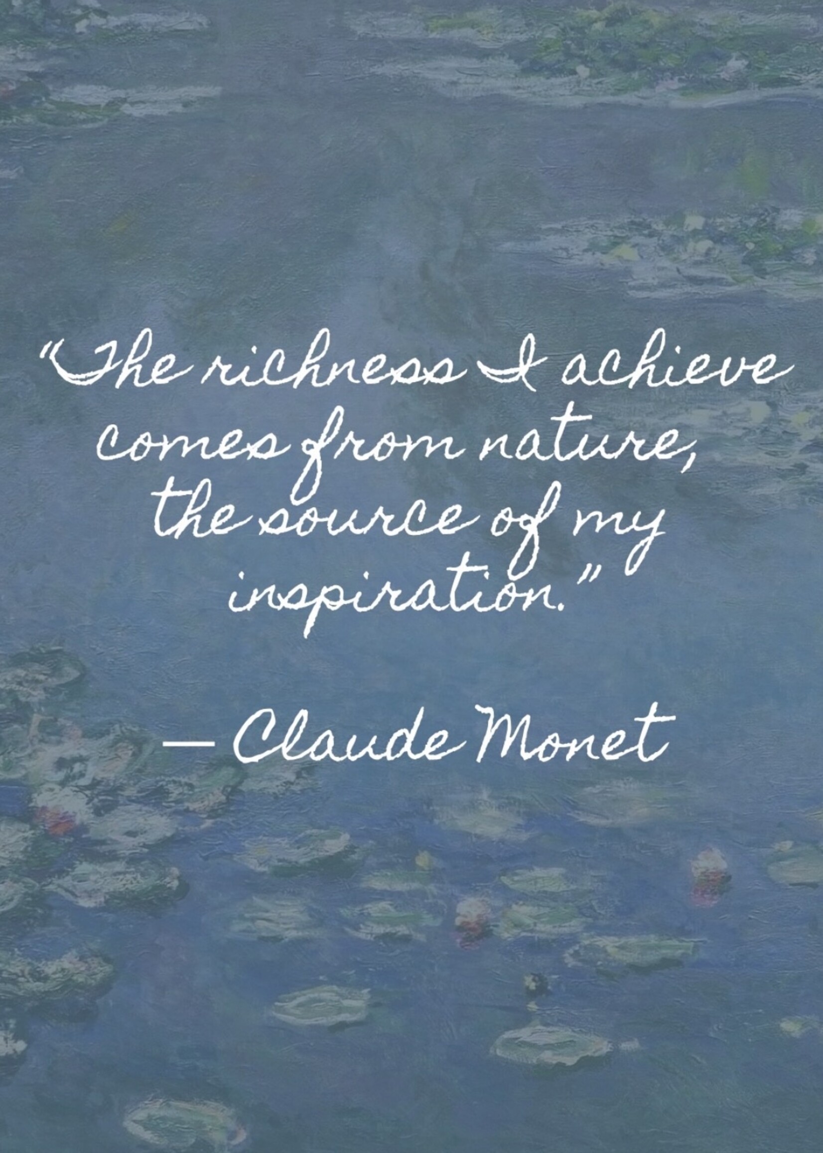 Paperblanks Ultra Blanco Claude Monet, Water Lilies Letter to Morisot