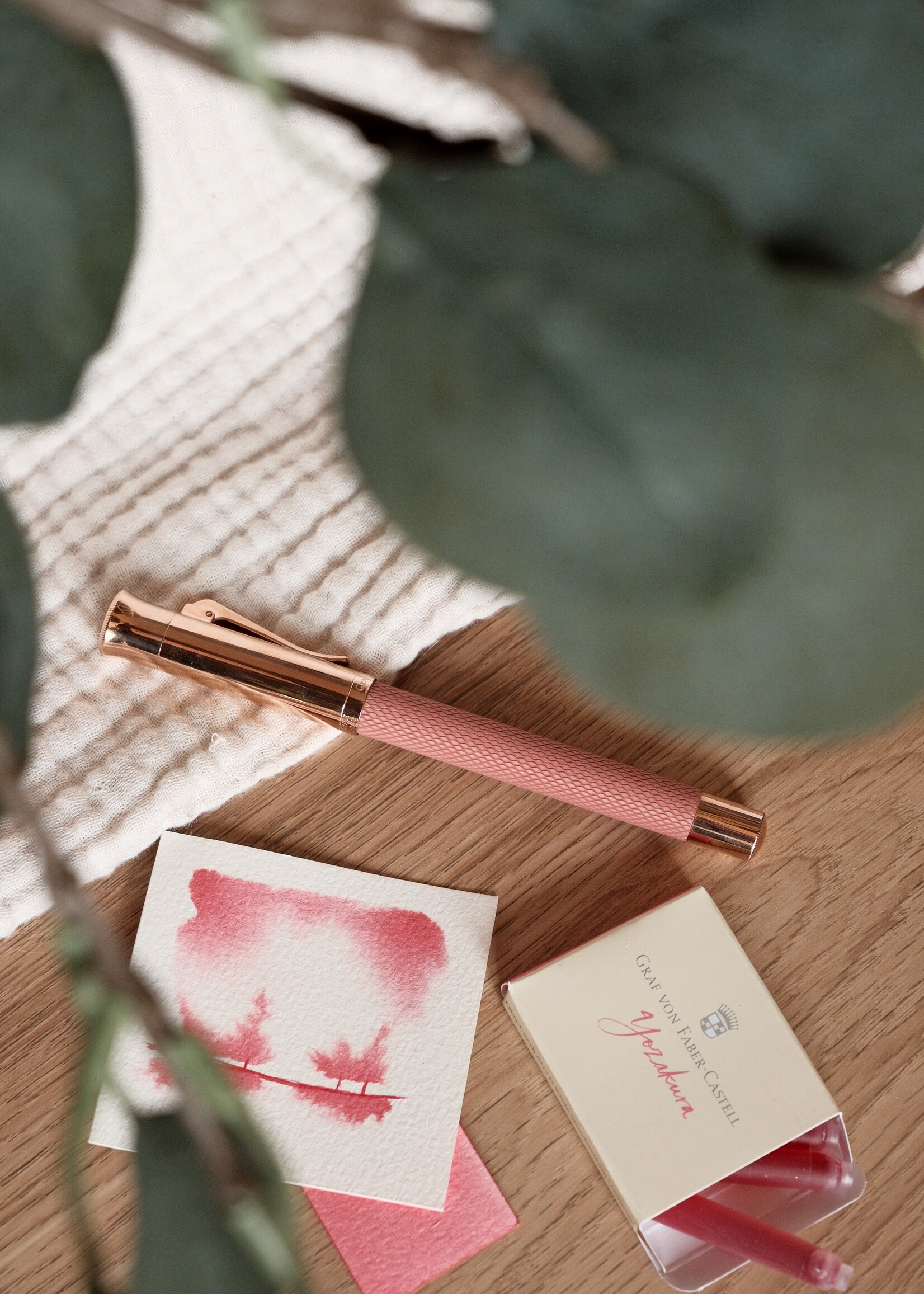Graf von Faber-Castell Classic Guilloche Rosé Blush Vulpen