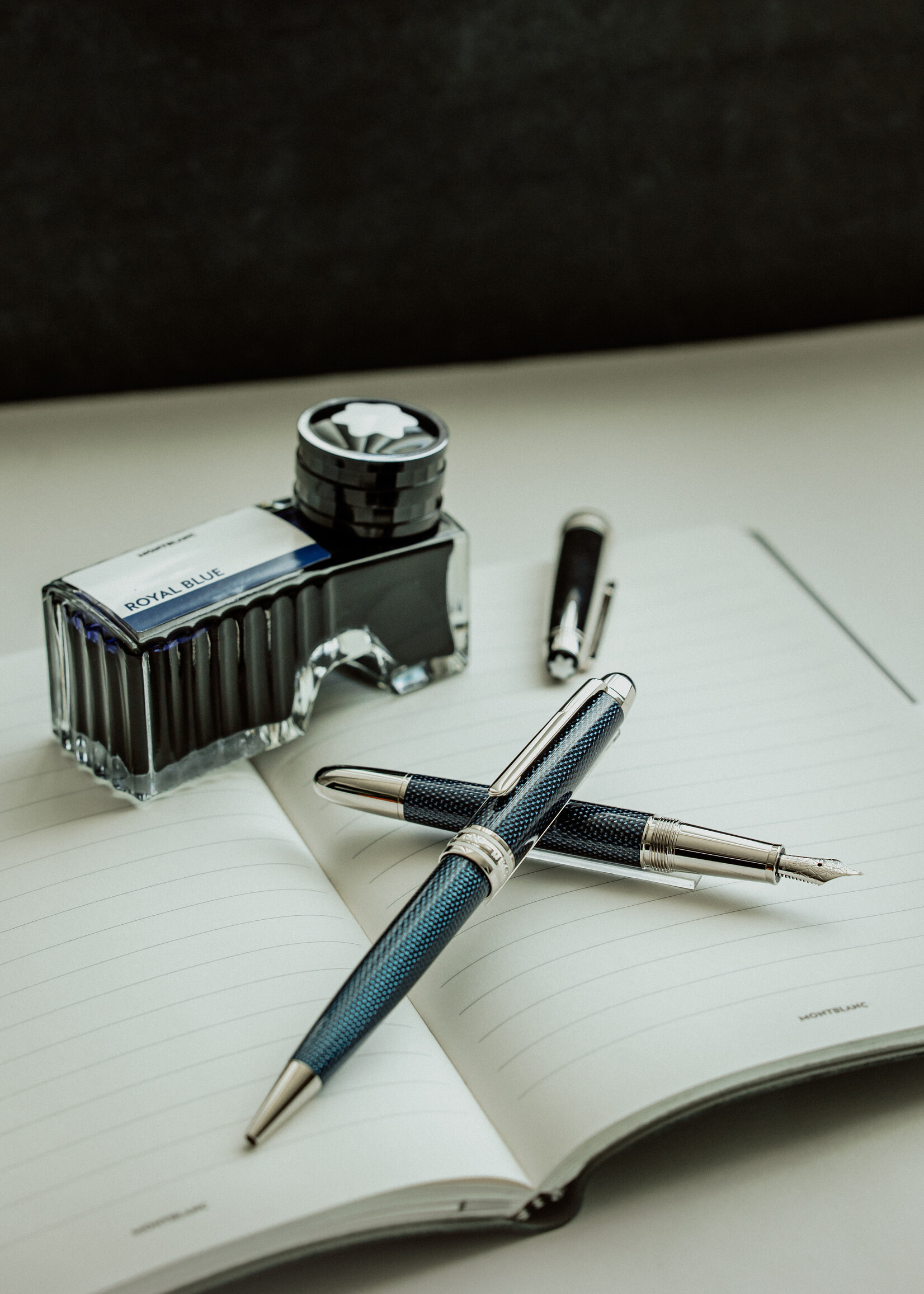 Montblanc Meisterstück 145 Solitaire Blue Hour Classic Doué F - Fijn 0.50 mm