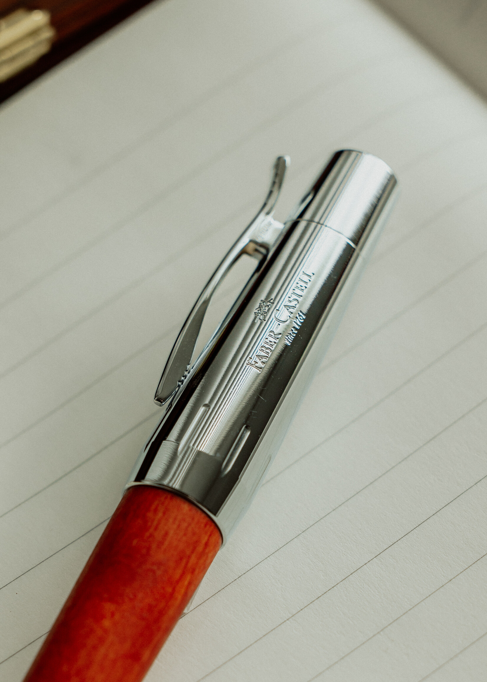 Faber-Castell E-Motion Pearwood Brown Vulpen