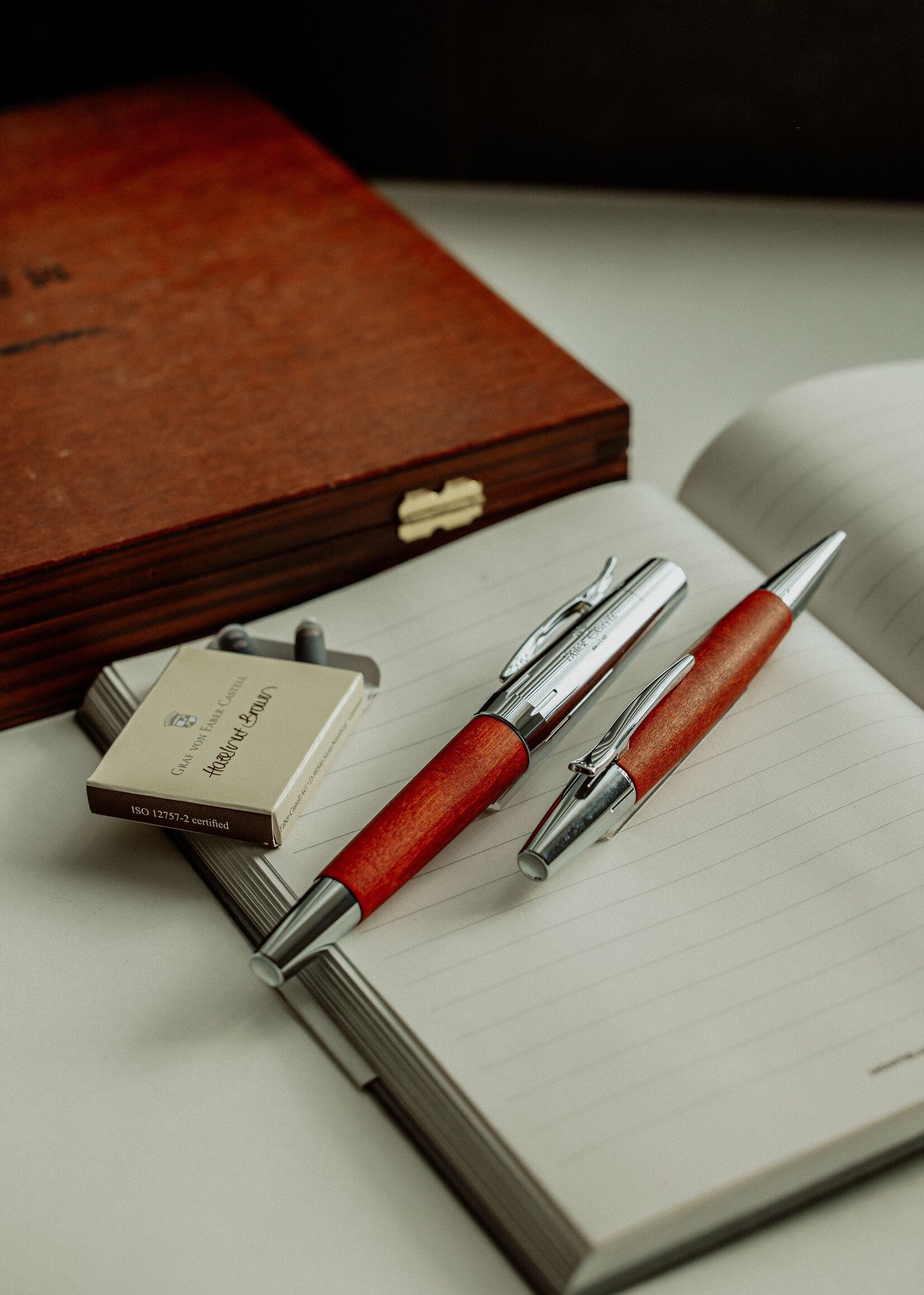 Faber-Castell E-Motion Pearwood Brown Vulpen