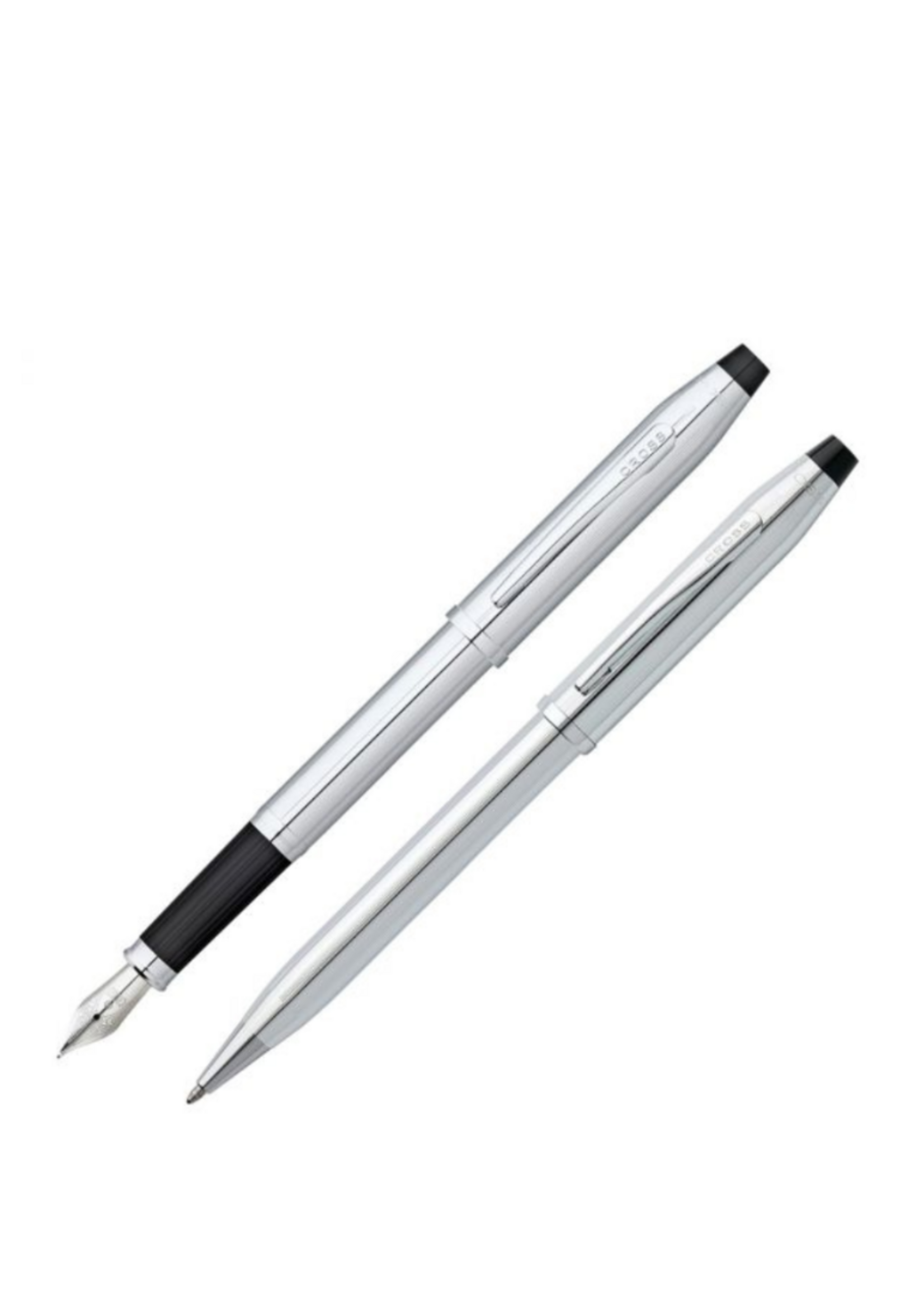 Cross Century II Lustrous Chrome Set Balpen & Vulpen M (Medium)