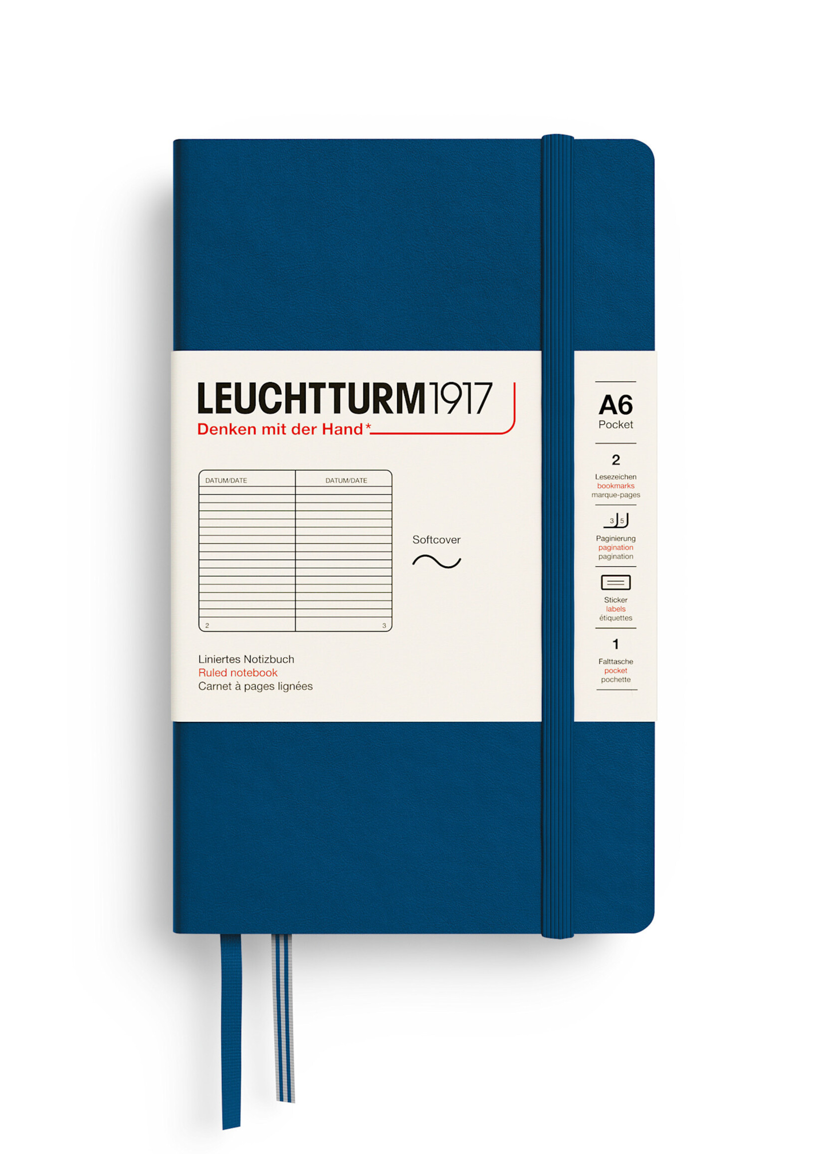 Leuchtturm1917 Notitieboek Soft Cover Pocket A6 Indigo Gelijnd