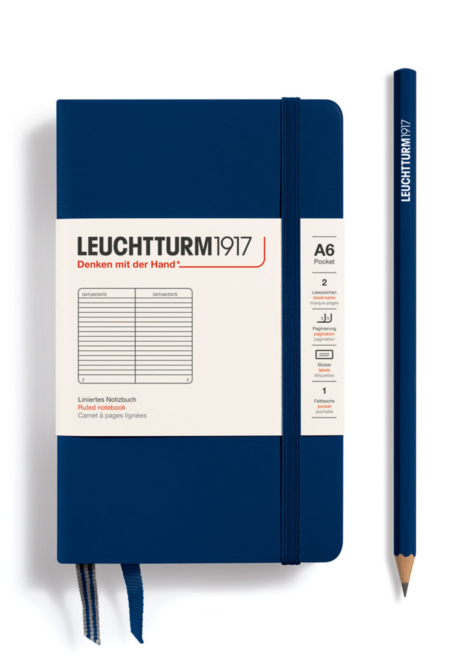 Leuchtturm1917 Notitieboek Pocket A6 Hard Cover Navy