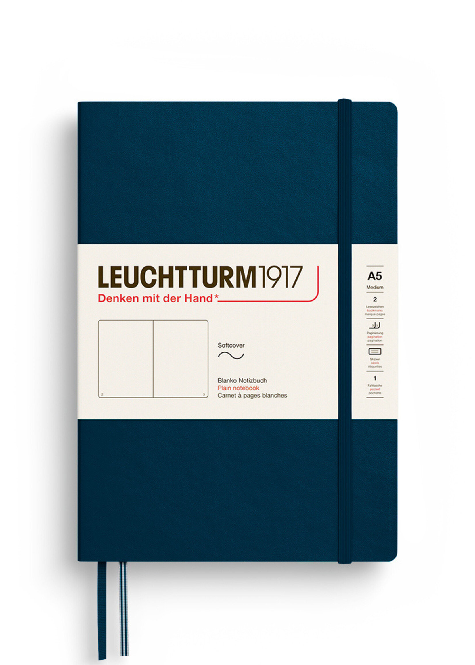 Leuchtturm1917 Notitieboek Medium A5 Soft Cover Deep Sea Blanco