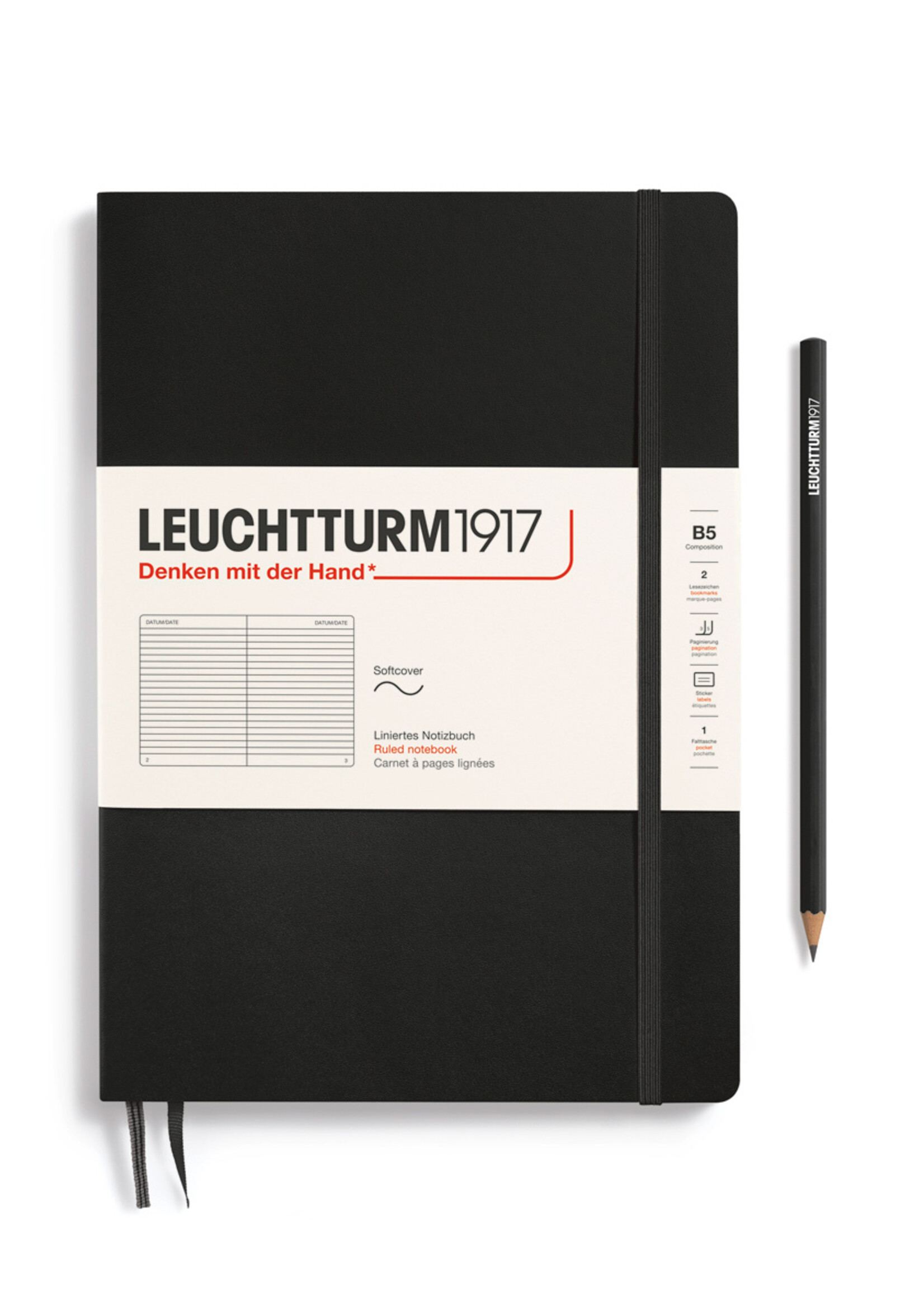 Leuchtturm1917 Notitieboek Composition B5 Soft Cover Black