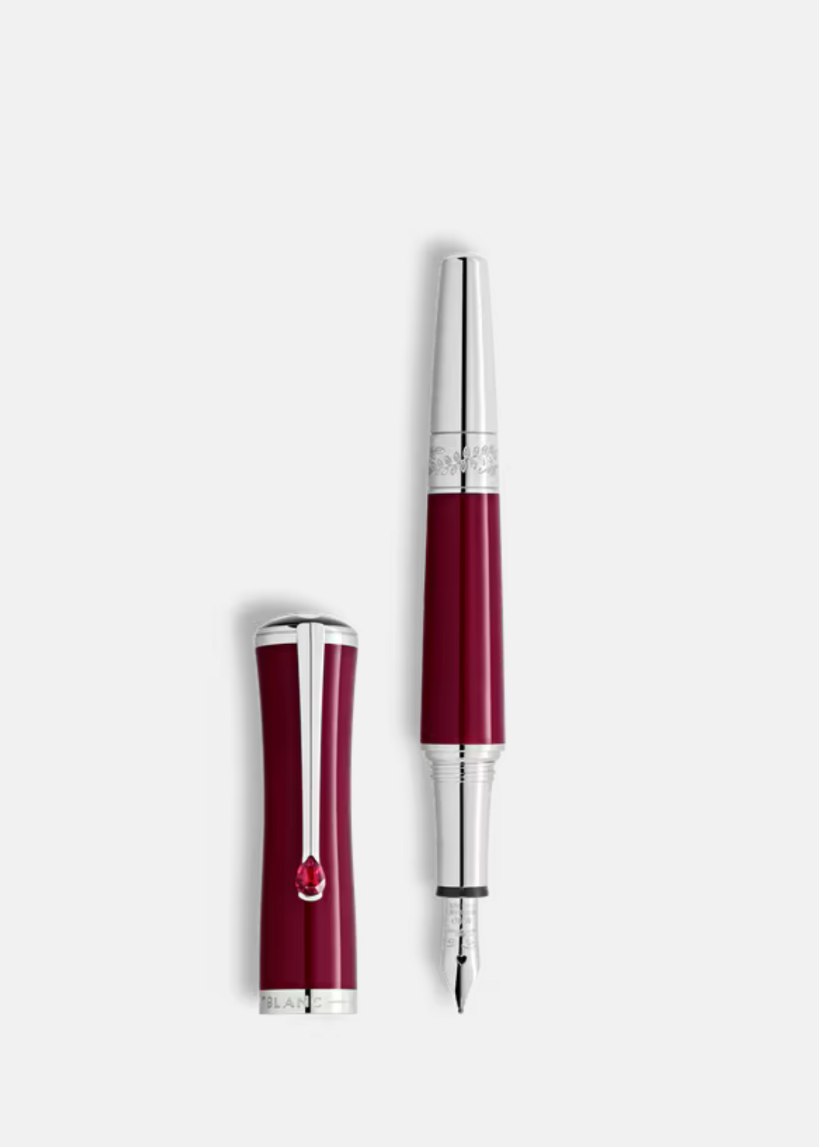 Montblanc Muses Maria Callas Special Edition Animation Platinum Type of Stone : 1 RUBIS SYNTH Carat : 0,480 ct Vulpen Au 585 - 14 Karat (0.443g) M -Medium 0.62 mm