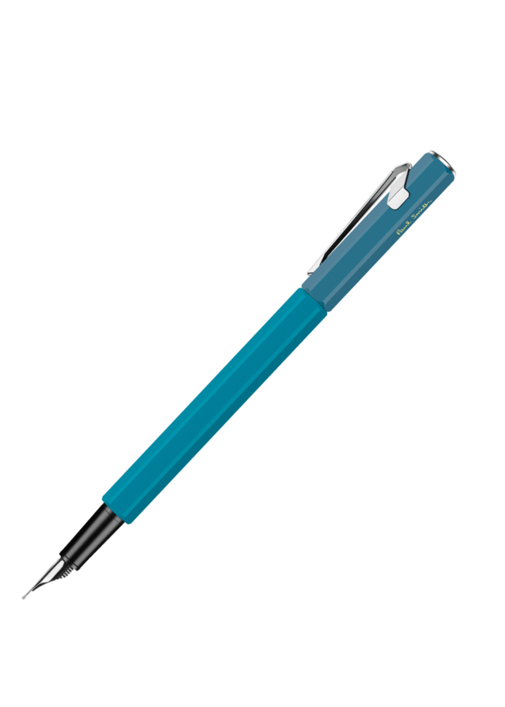 Caran d'Ache 849 + Paul Smith Limited Edition IV vulpen Fijn CYAN/STEEL